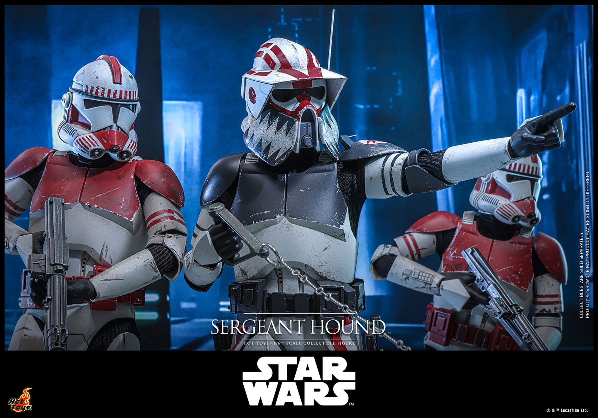 Star Wars: The Clone Wars: Sergeant Hound: 1/6th Scale Action Figure - Hot Toys Action Figure