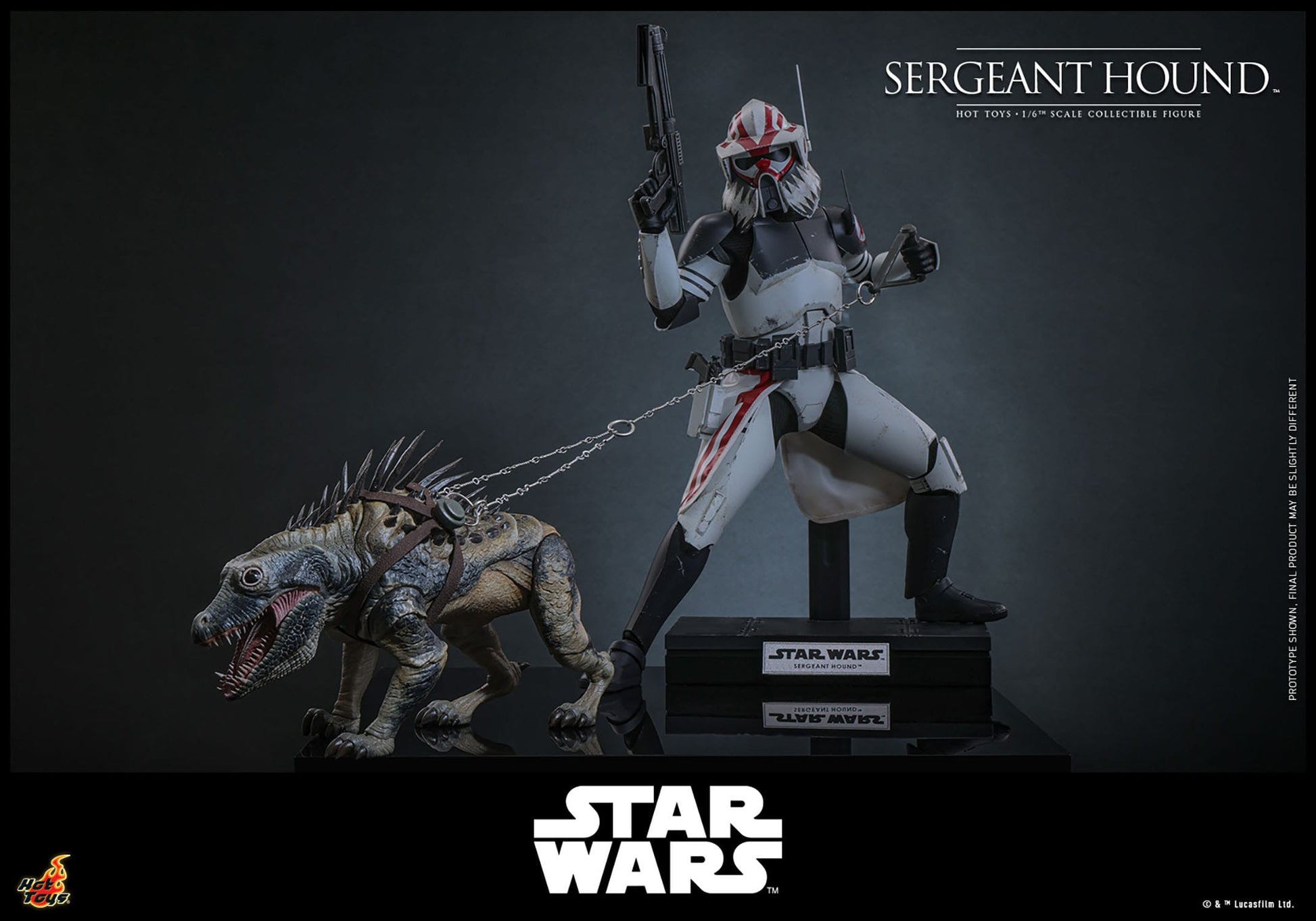 Star Wars: The Clone Wars: Sergeant Hound: 1/6th Scale Action Figure - Hot Toys Action Figure