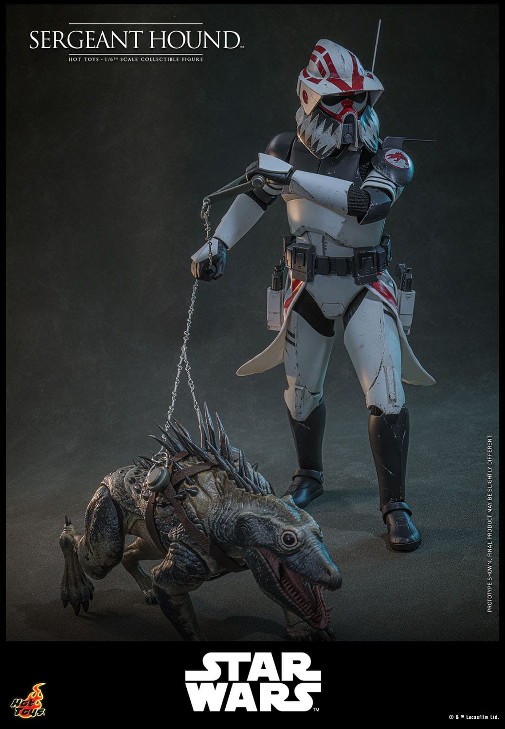 Star Wars: The Clone Wars: Sergeant Hound: 1/6th Scale Action Figure - Hot Toys Action Figure