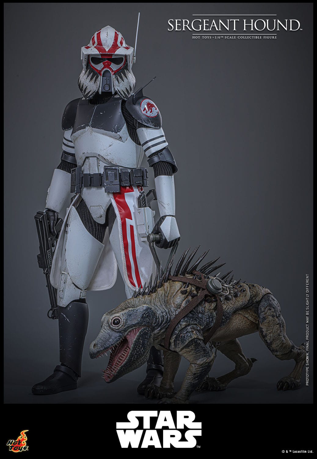 Star Wars: The Clone Wars: Sergeant Hound: 1/6th Scale Action Figure - Hot Toys Action Figure