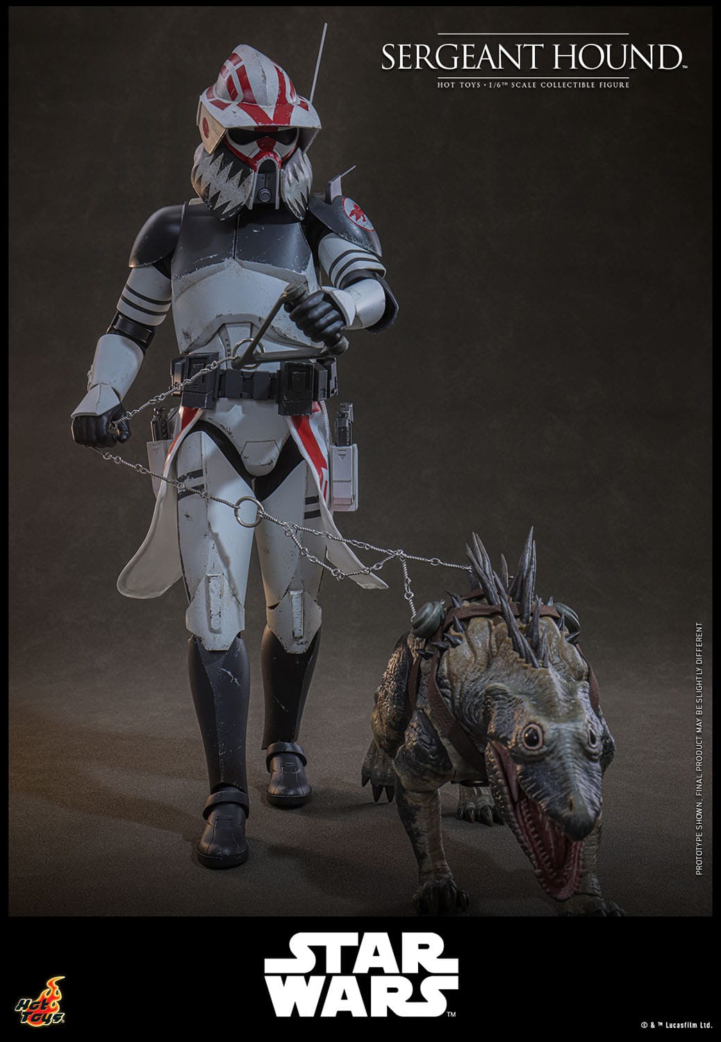 Star Wars: The Clone Wars: Sergeant Hound: 1/6th Scale Action Figure - Hot Toys Action Figure
