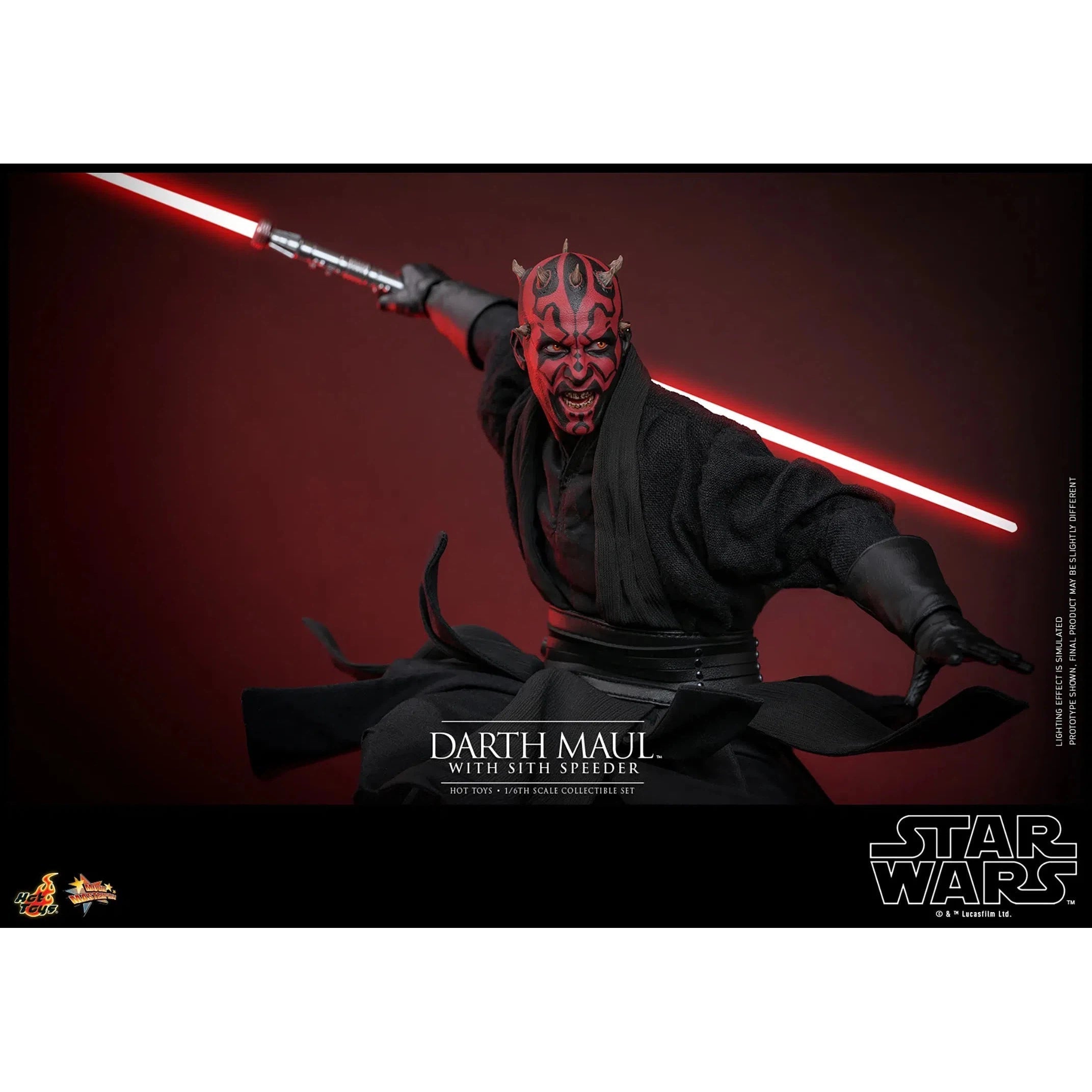 Star Wars: The Phantom Menace: Darth Maul With Sith Speeder: Sixth Scale Figure Hot Toys