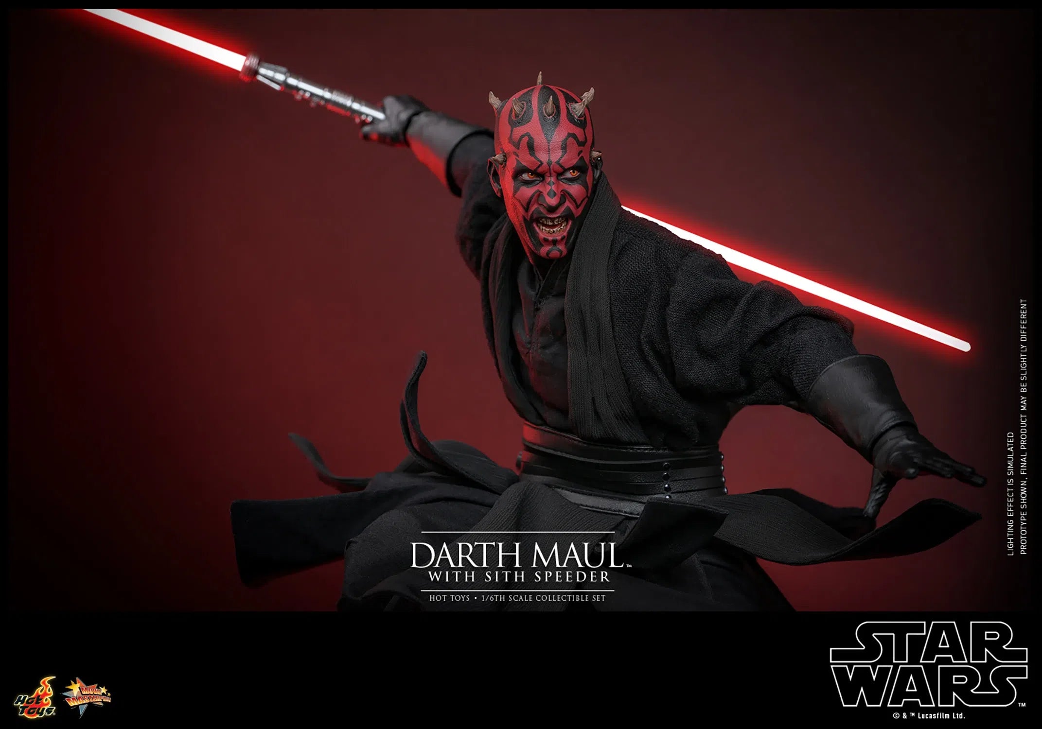 Star Wars: The Phantom Menace: Darth Maul With Sith Speeder: Sixth Scale Figure Hot Toys