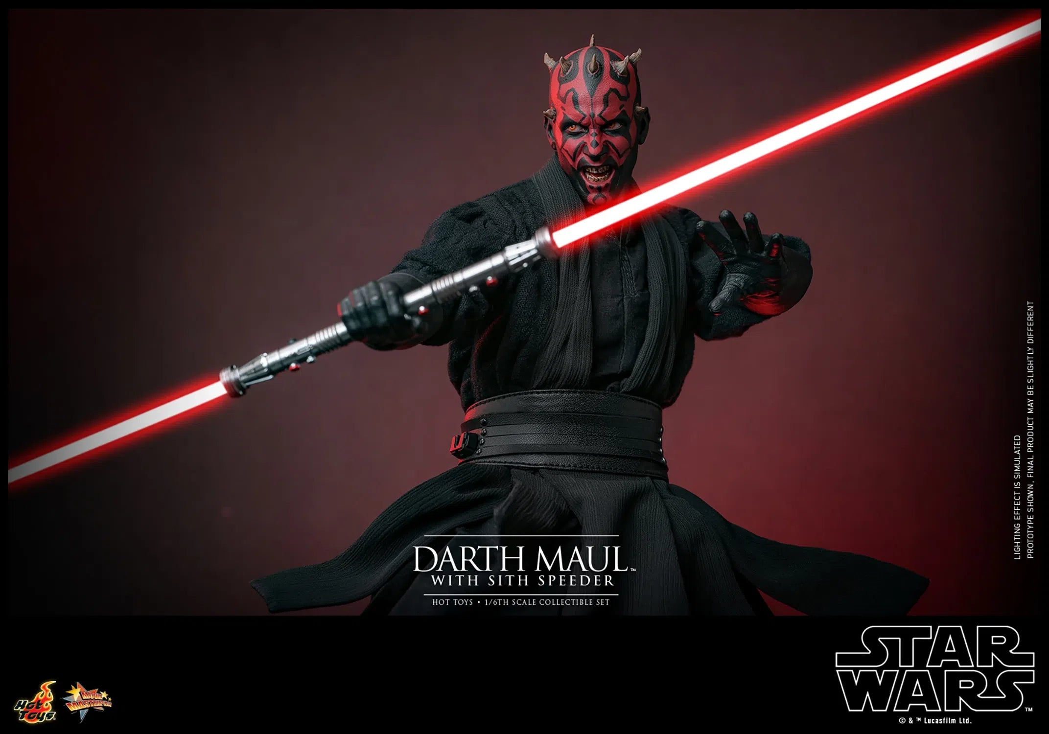 Star Wars: The Phantom Menace: Darth Maul With Sith Speeder: Sixth Scale Figure Hot Toys