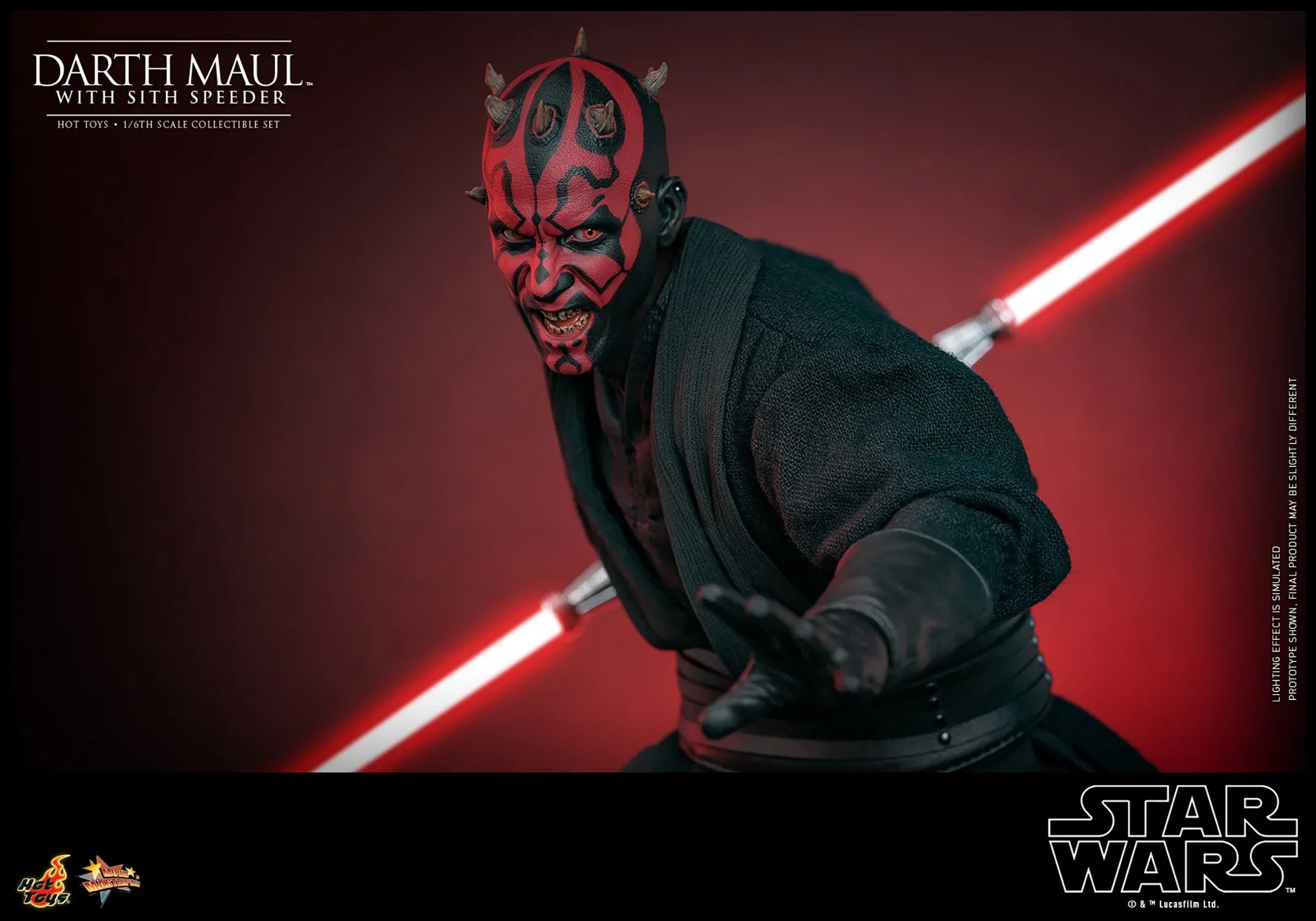 Star Wars: The Phantom Menace: Darth Maul With Sith Speeder: Sixth Scale Figure Hot Toys