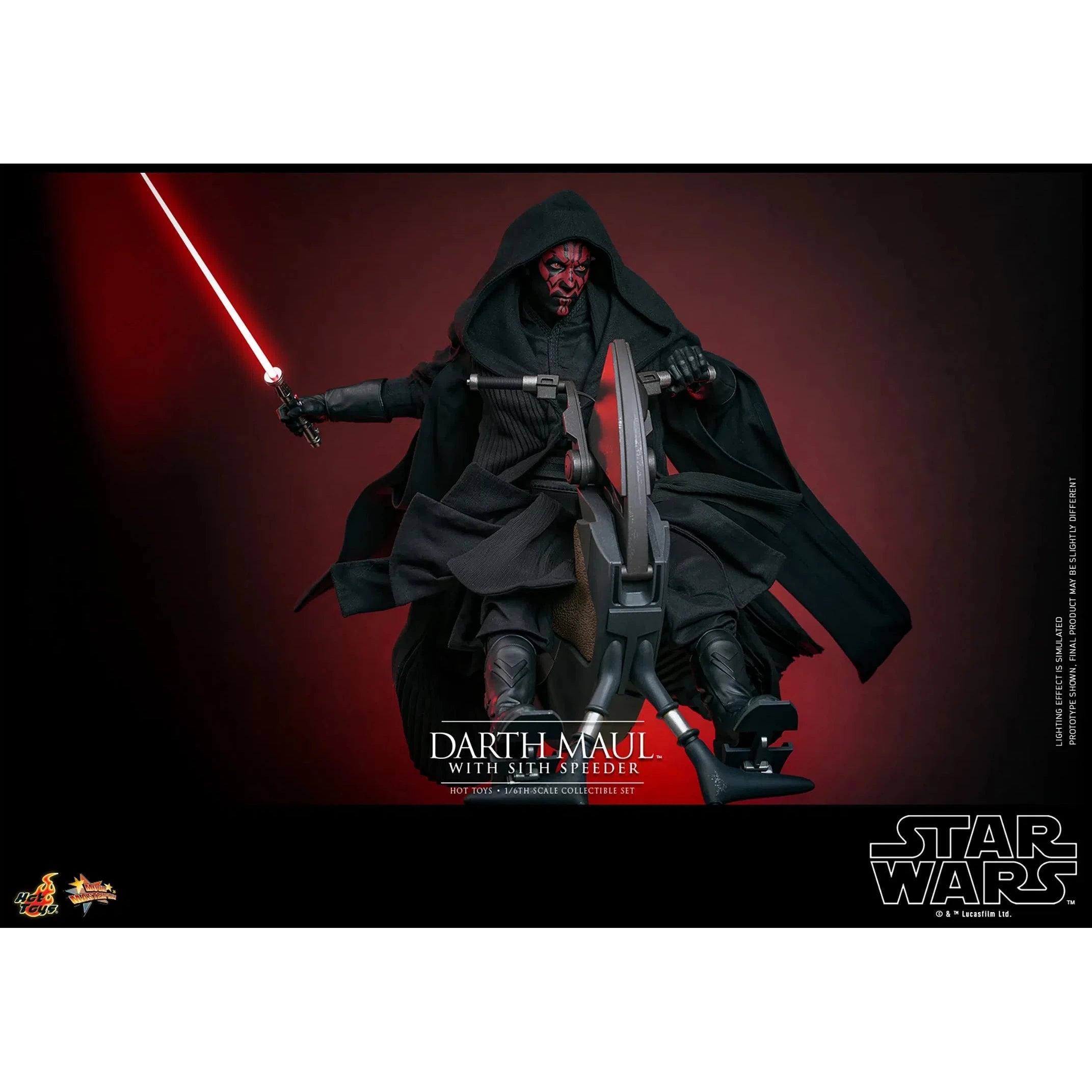 Star Wars: The Phantom Menace: Darth Maul With Sith Speeder: Sixth Scale Figure Hot Toys