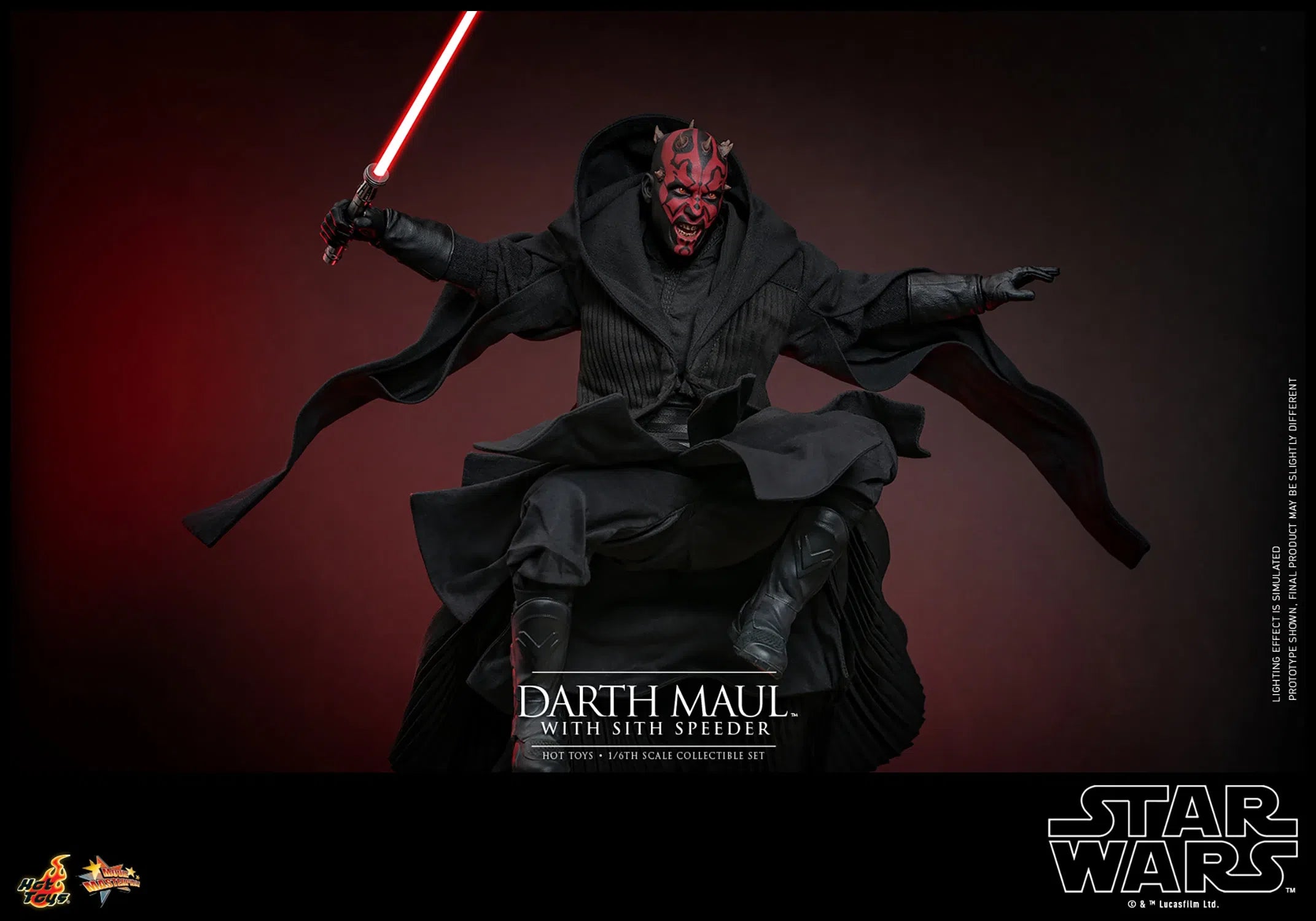 Star Wars: The Phantom Menace: Darth Maul With Sith Speeder: Sixth Scale Figure Hot Toys