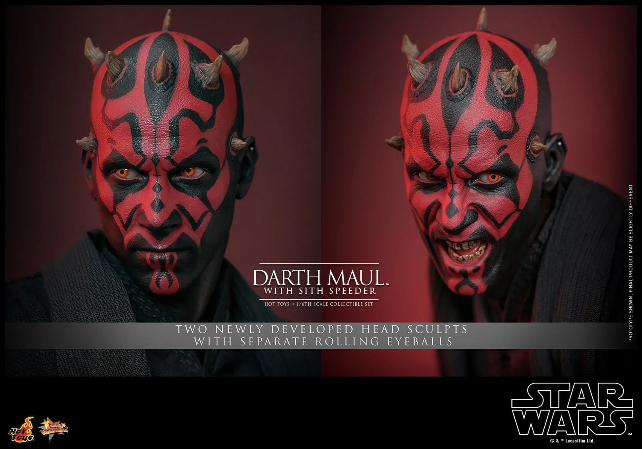 Star Wars: The Phantom Menace: Darth Maul With Sith Speeder: Sixth Scale Figure Hot Toys