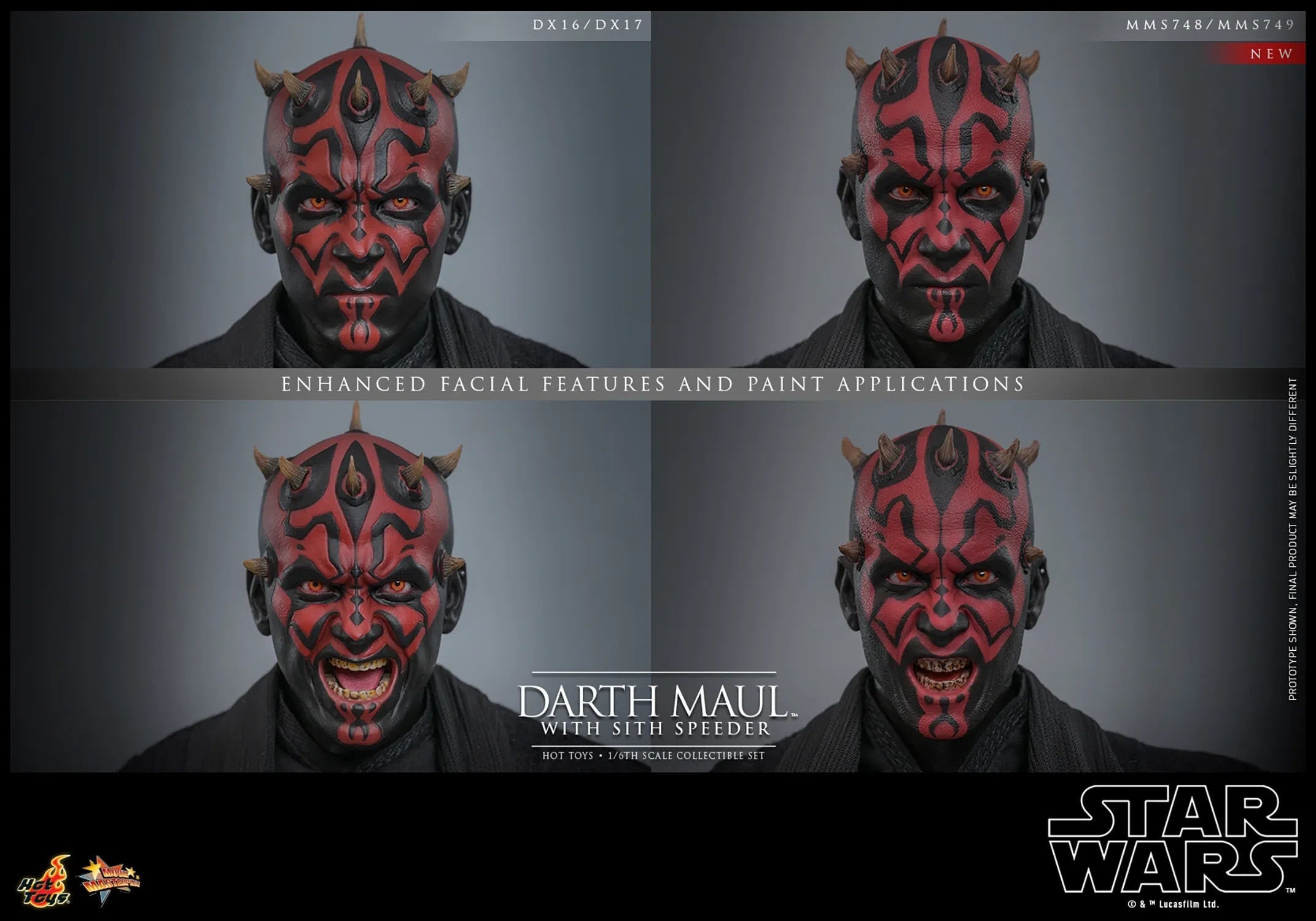 Star Wars: The Phantom Menace: Darth Maul With Sith Speeder: Sixth Scale Figure Hot Toys