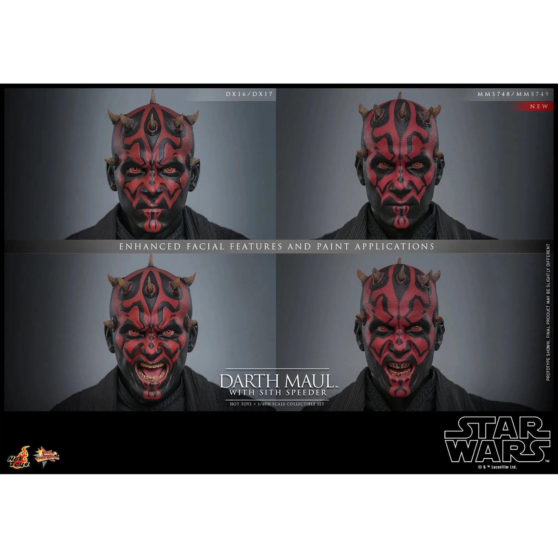 Star Wars: The Phantom Menace: Darth Maul With Sith Speeder: Sixth Scale Figure Hot Toys