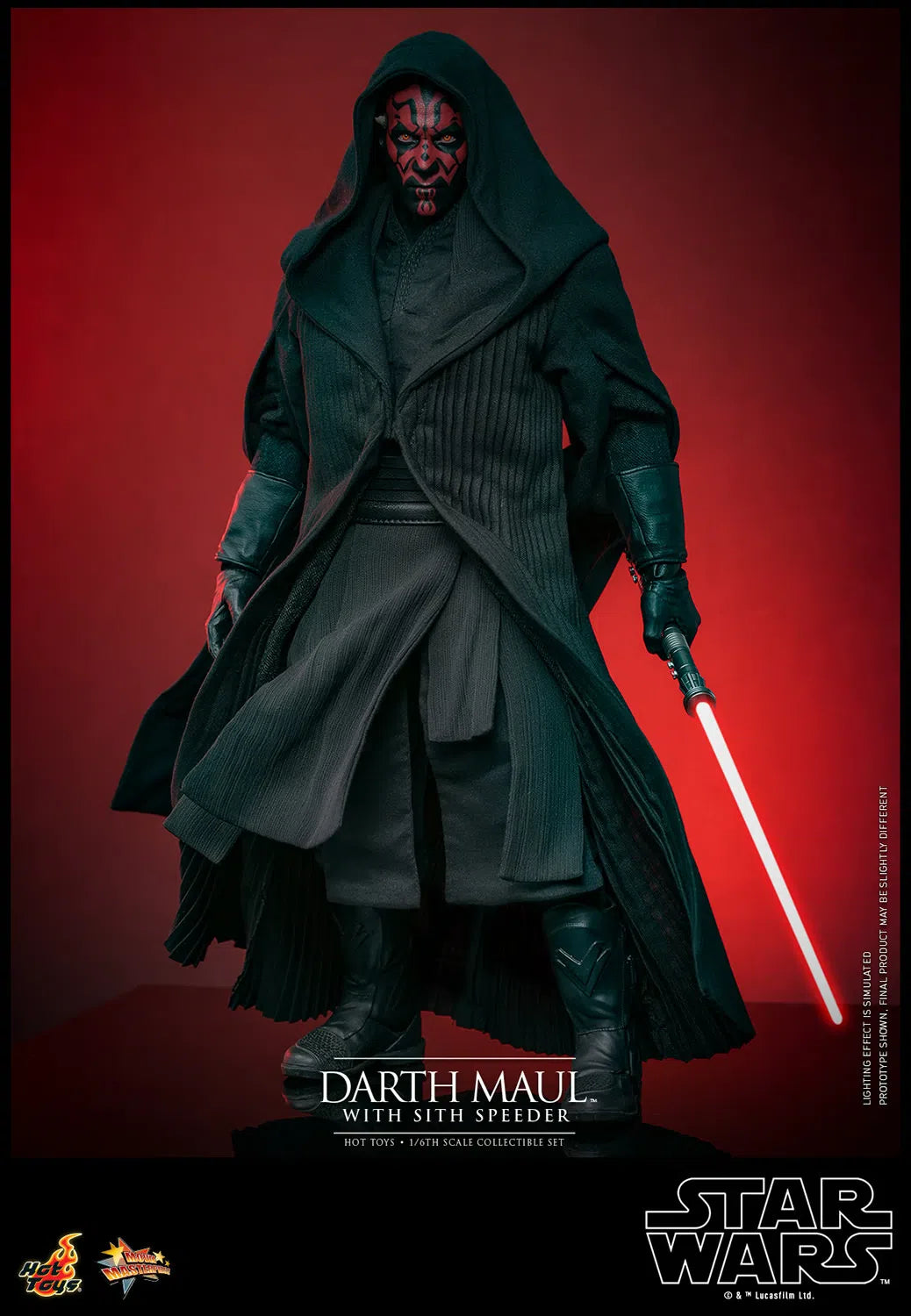 Star Wars: The Phantom Menace: Darth Maul With Sith Speeder: Sixth Scale Figure Hot Toys