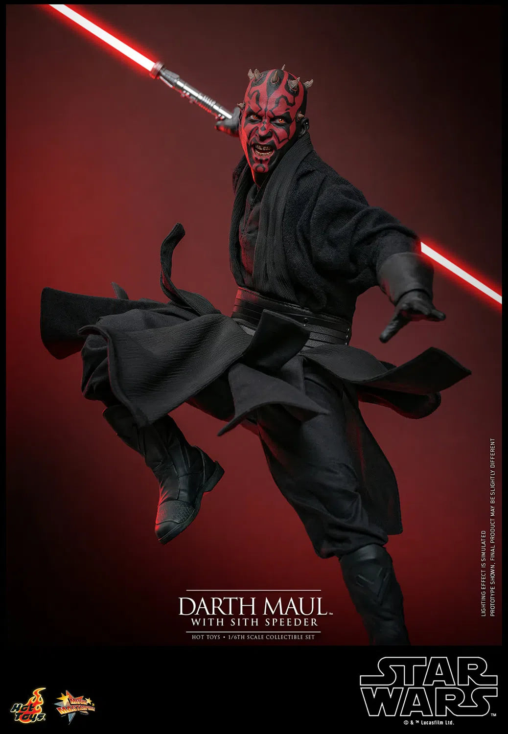 Star Wars: The Phantom Menace: Darth Maul With Sith Speeder: Sixth Scale Figure Hot Toys