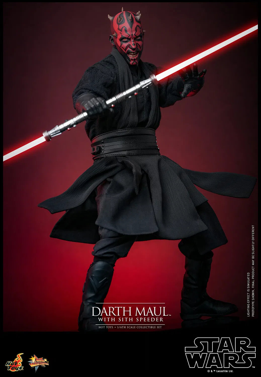 Star Wars: The Phantom Menace: Darth Maul With Sith Speeder: Sixth Scale Figure Hot Toys