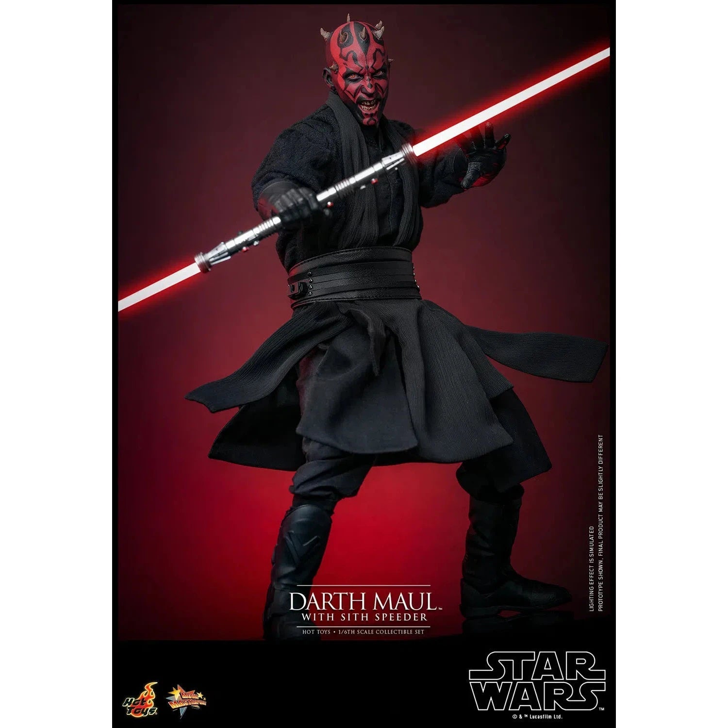 Star Wars: The Phantom Menace: Darth Maul With Sith Speeder: Sixth Scale Figure Hot Toys