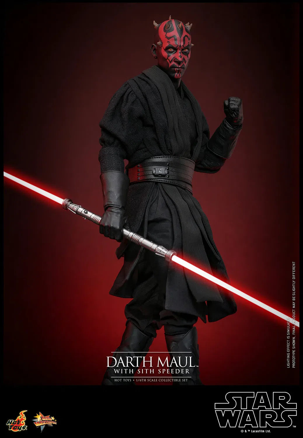 Star Wars: The Phantom Menace: Darth Maul With Sith Speeder: Sixth Scale Figure Hot Toys