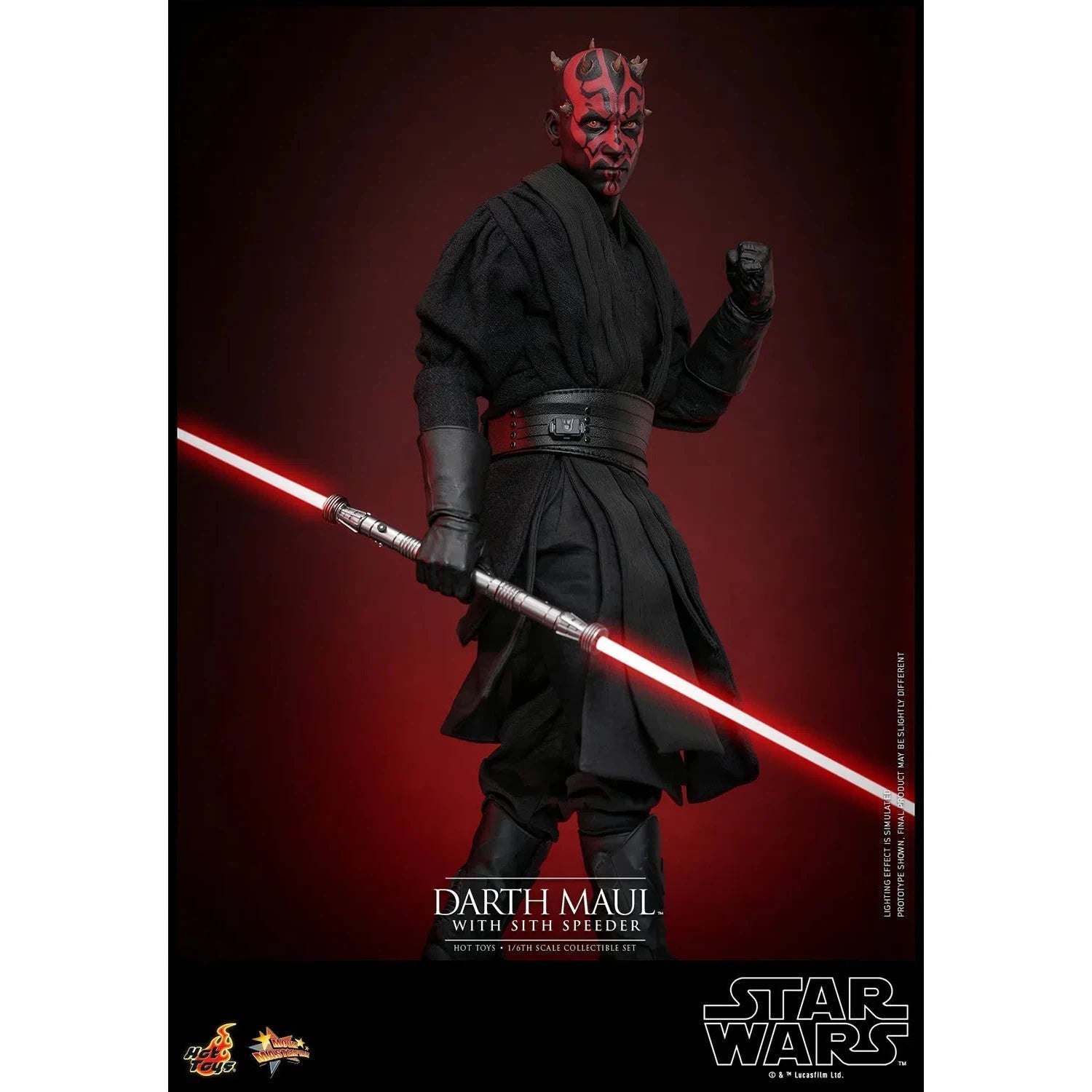 Star Wars: The Phantom Menace: Darth Maul With Sith Speeder: Sixth Scale Figure Hot Toys