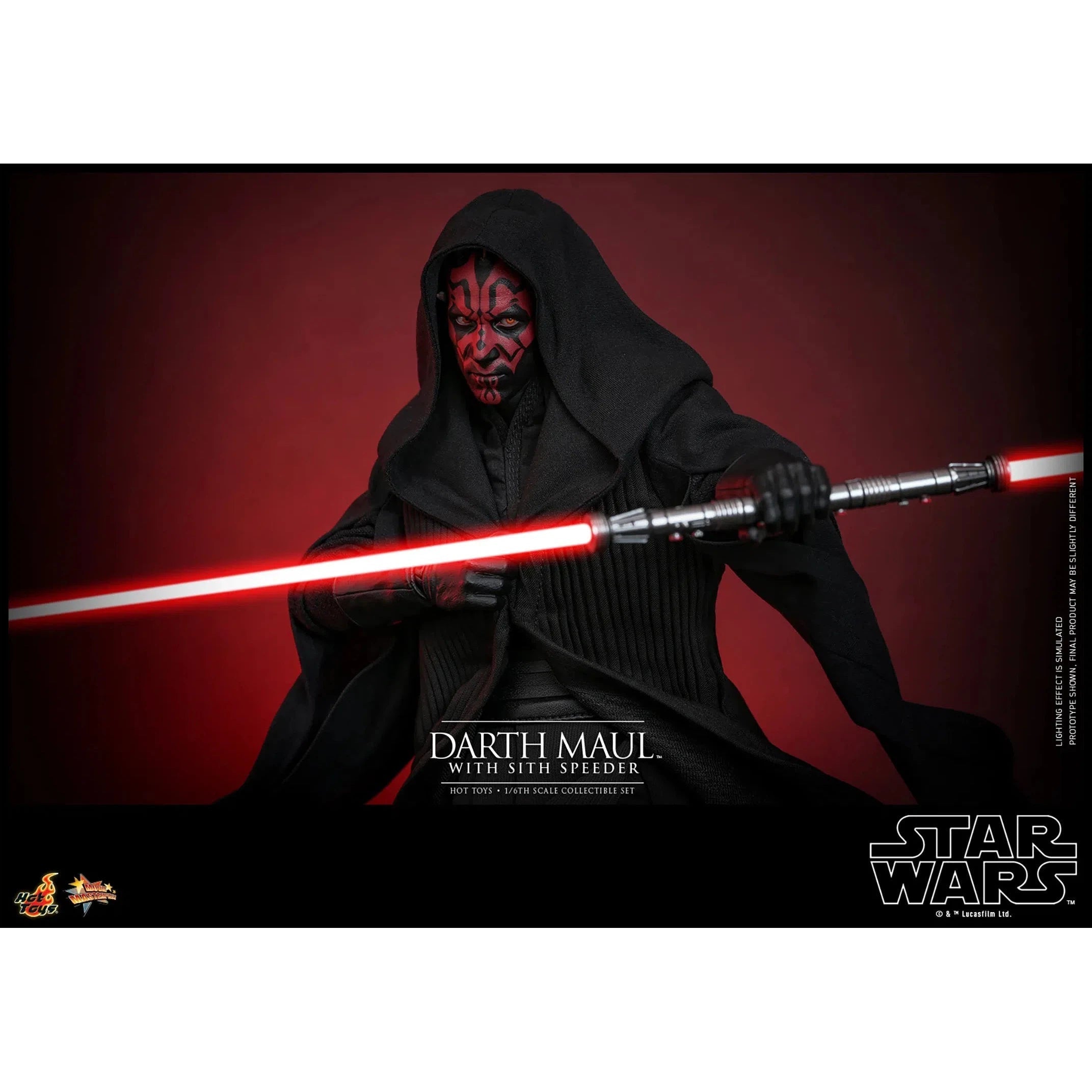 Star Wars: The Phantom Menace: Darth Maul With Sith Speeder: Sixth Scale Figure Hot Toys