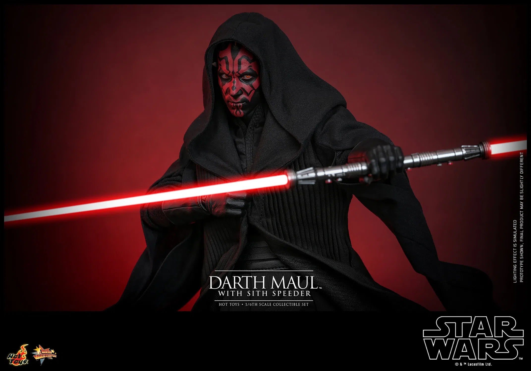 Star Wars: The Phantom Menace: Darth Maul With Sith Speeder: Sixth Scale Figure Hot Toys