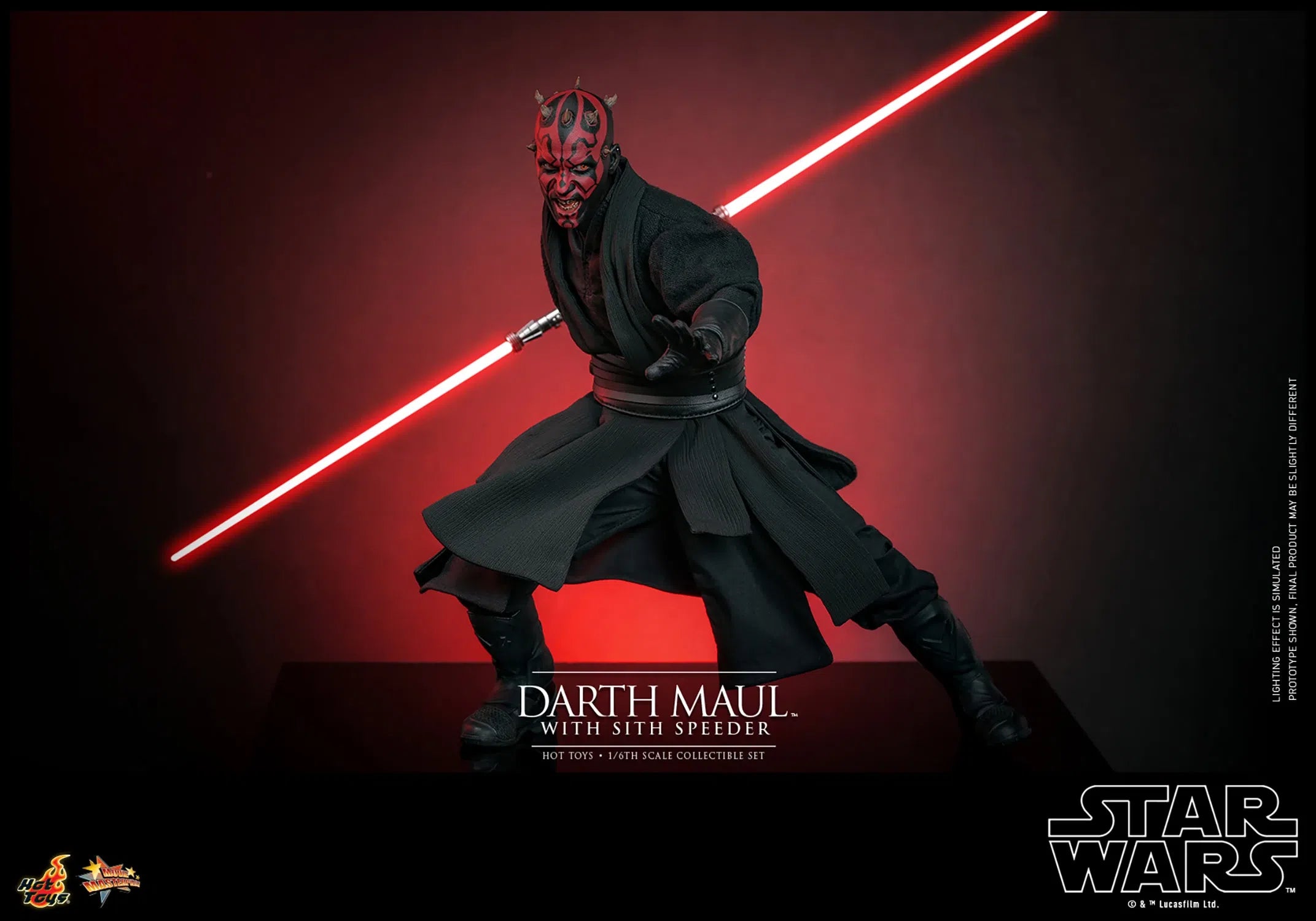 Star Wars: The Phantom Menace: Darth Maul With Sith Speeder: Sixth Scale Figure Hot Toys