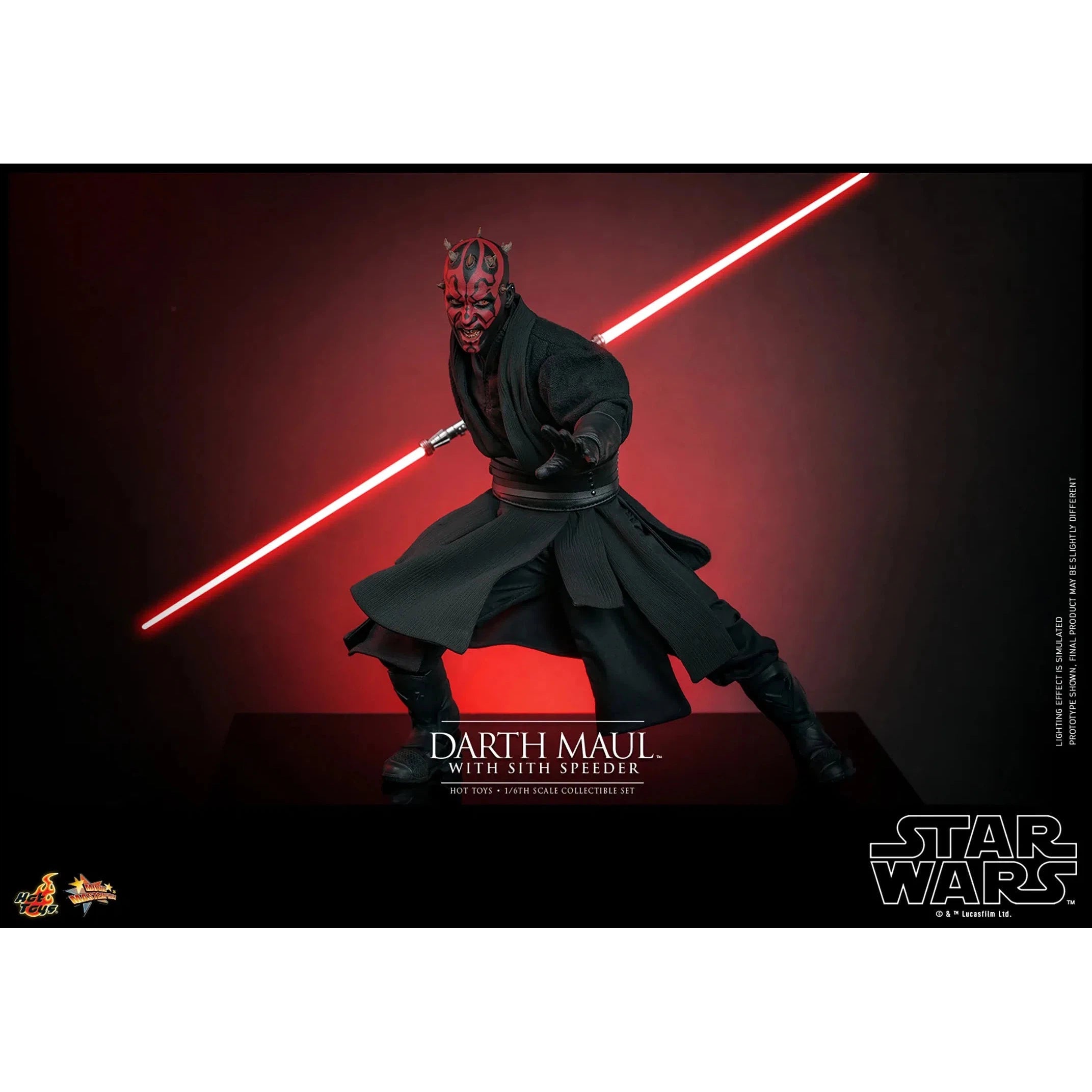 Star Wars: The Phantom Menace: Darth Maul With Sith Speeder: Sixth Scale Figure Hot Toys