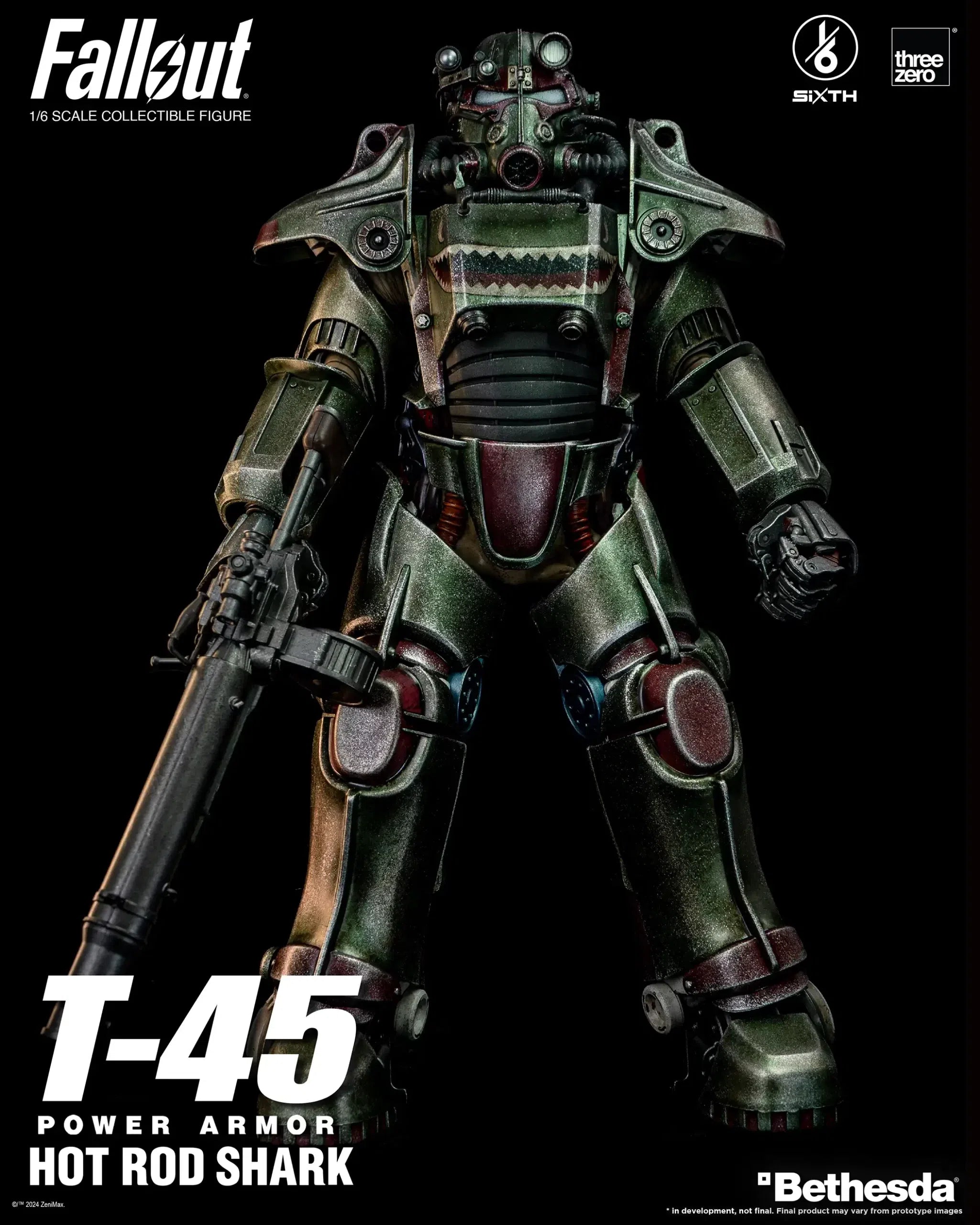 T-45: Hot Rod Shark Power Armor: Fallout: 1/6 Scale Figure ThreeZero