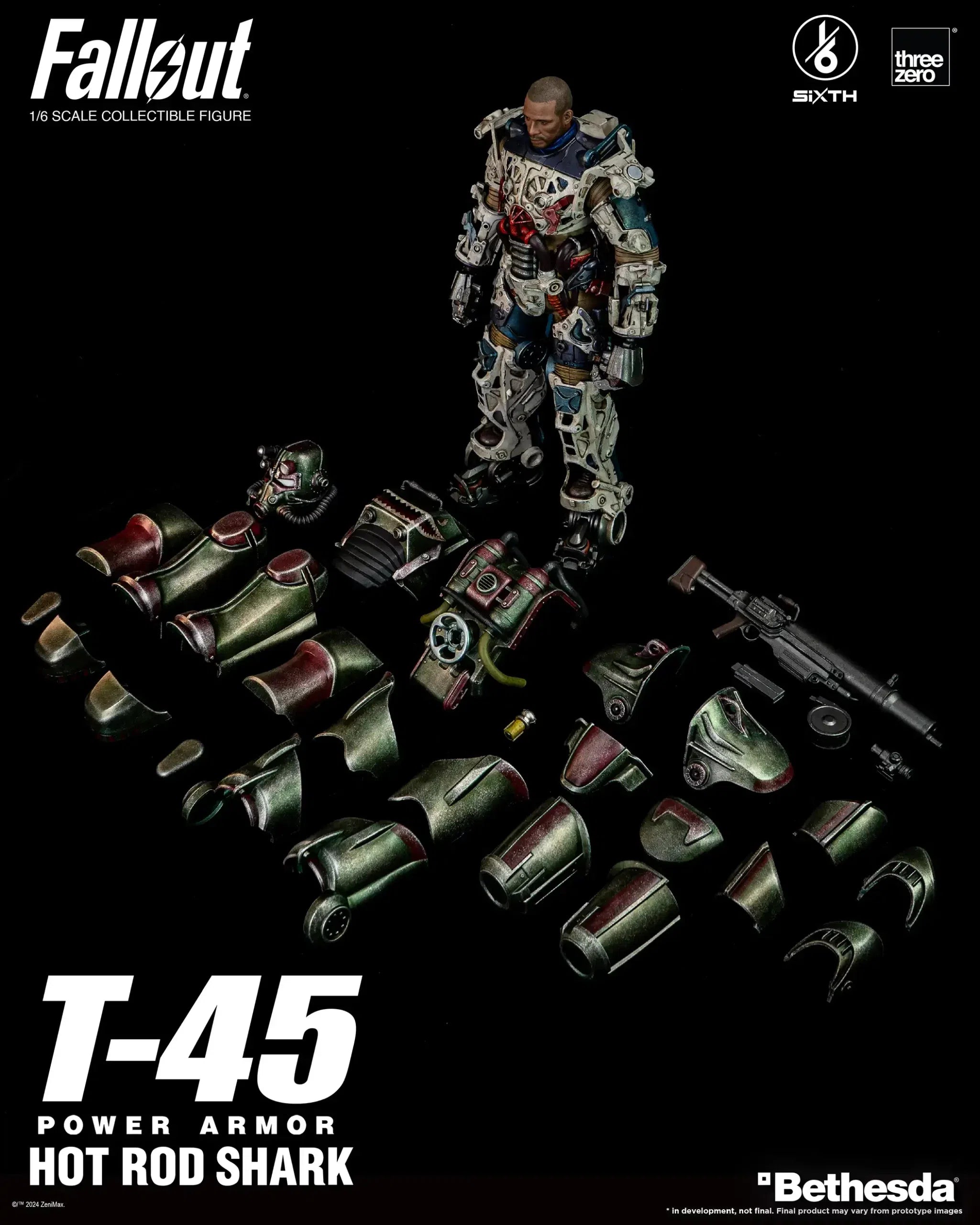 T-45: Hot Rod Shark Power Armor: Fallout: 1/6 Scale Figure ThreeZero