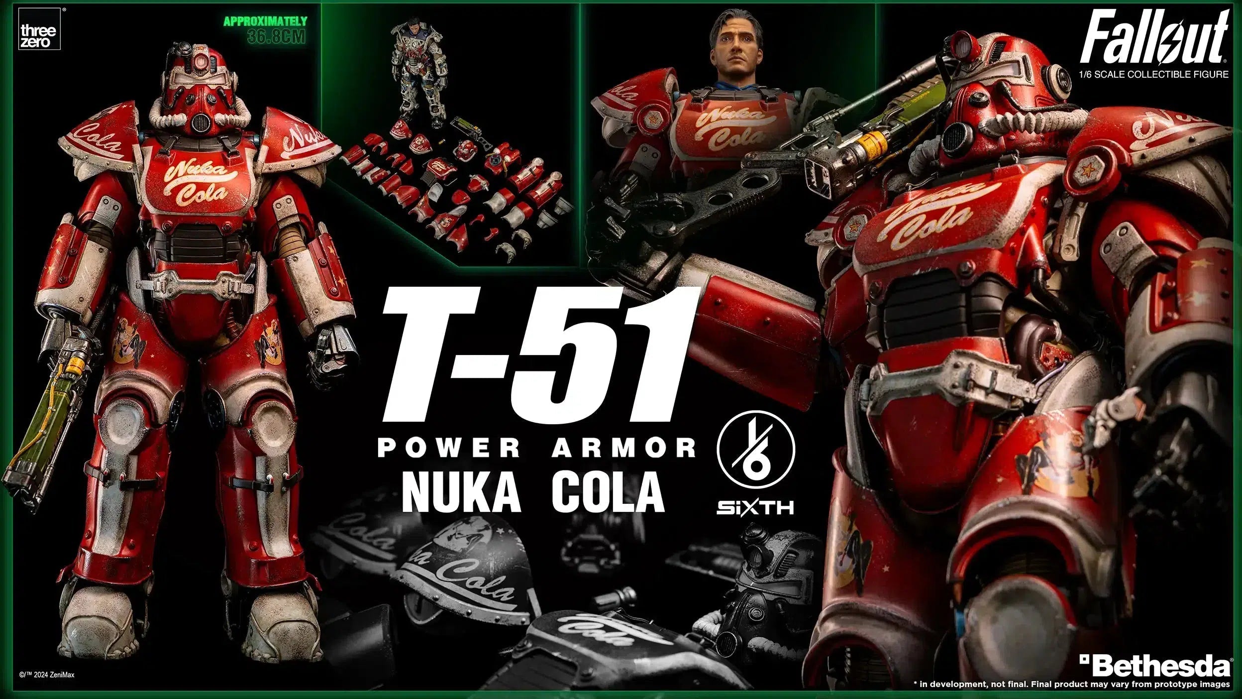 T-51: Nuka Cola Power Armor: Fallout: 1/6 Scale Figure ThreeZero