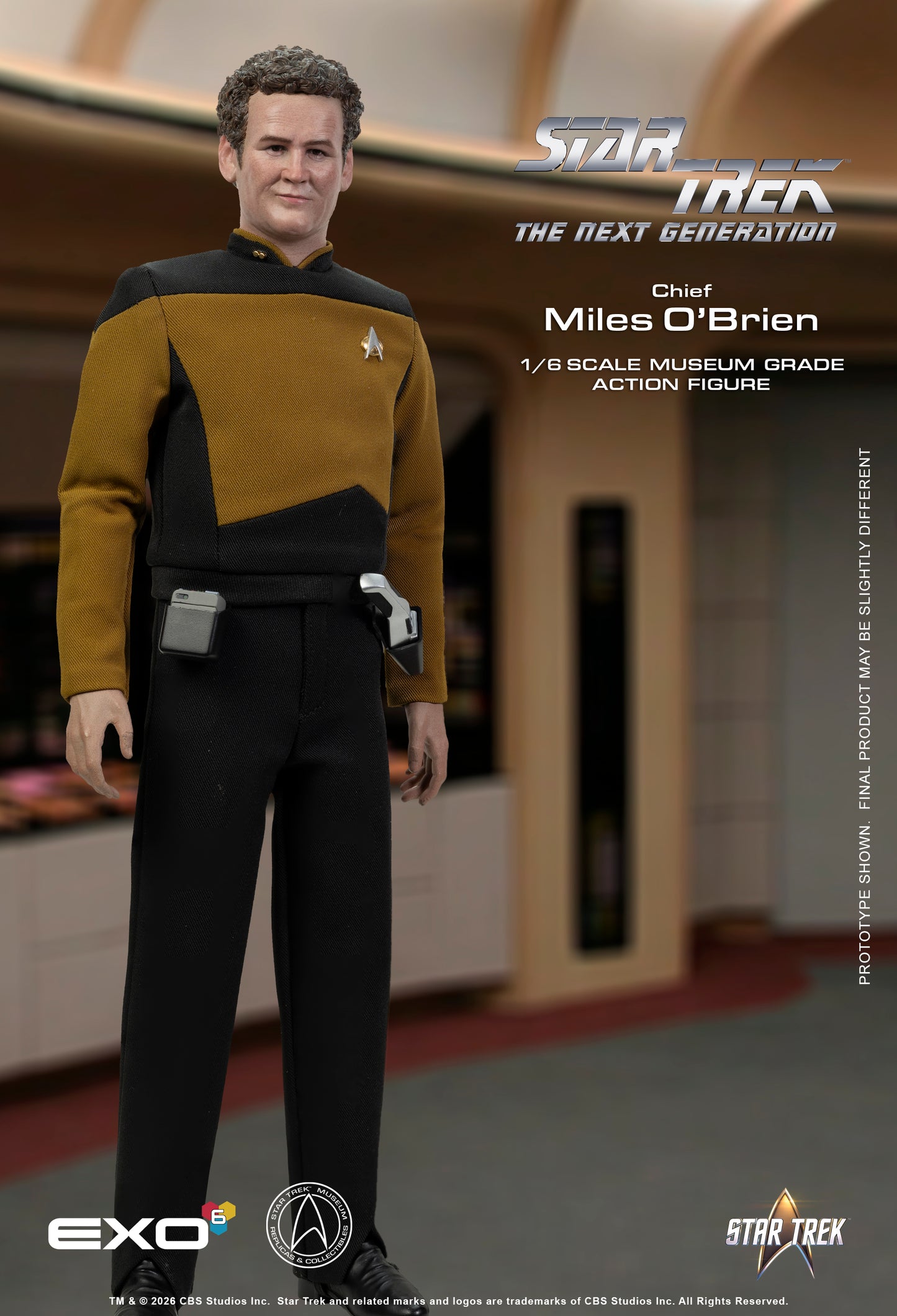 Star Trek: The Next Generation Chief Miles O'Brien (Essential Ver.) 1/6 Scale Action Figure - EXO-6 Action Figures