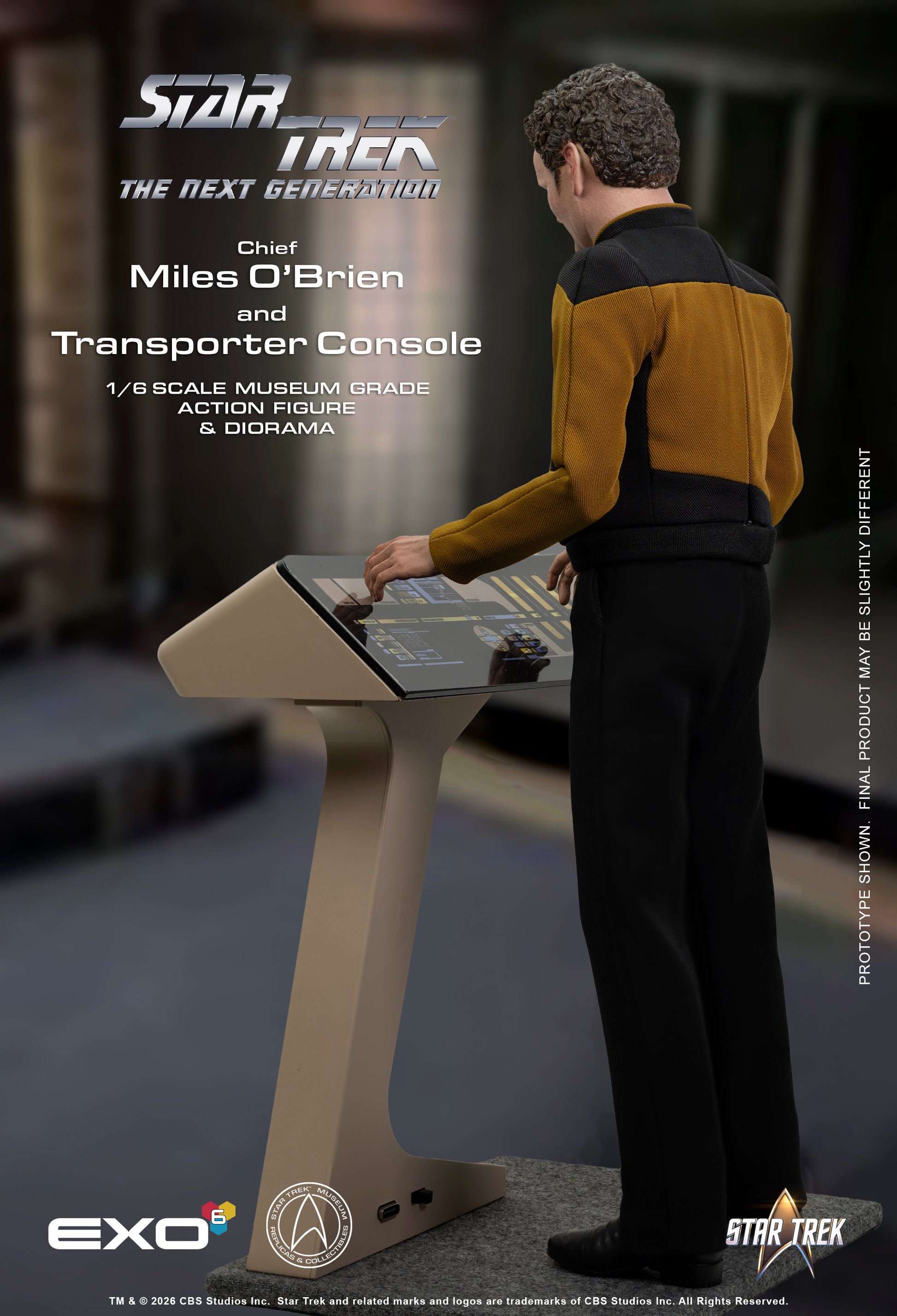Star Trek: The Next Generation Chief Miles O'Brien & Transporter Console 1/6 Scale Action Figure and Diorama Set - EXO-6 Action Figures