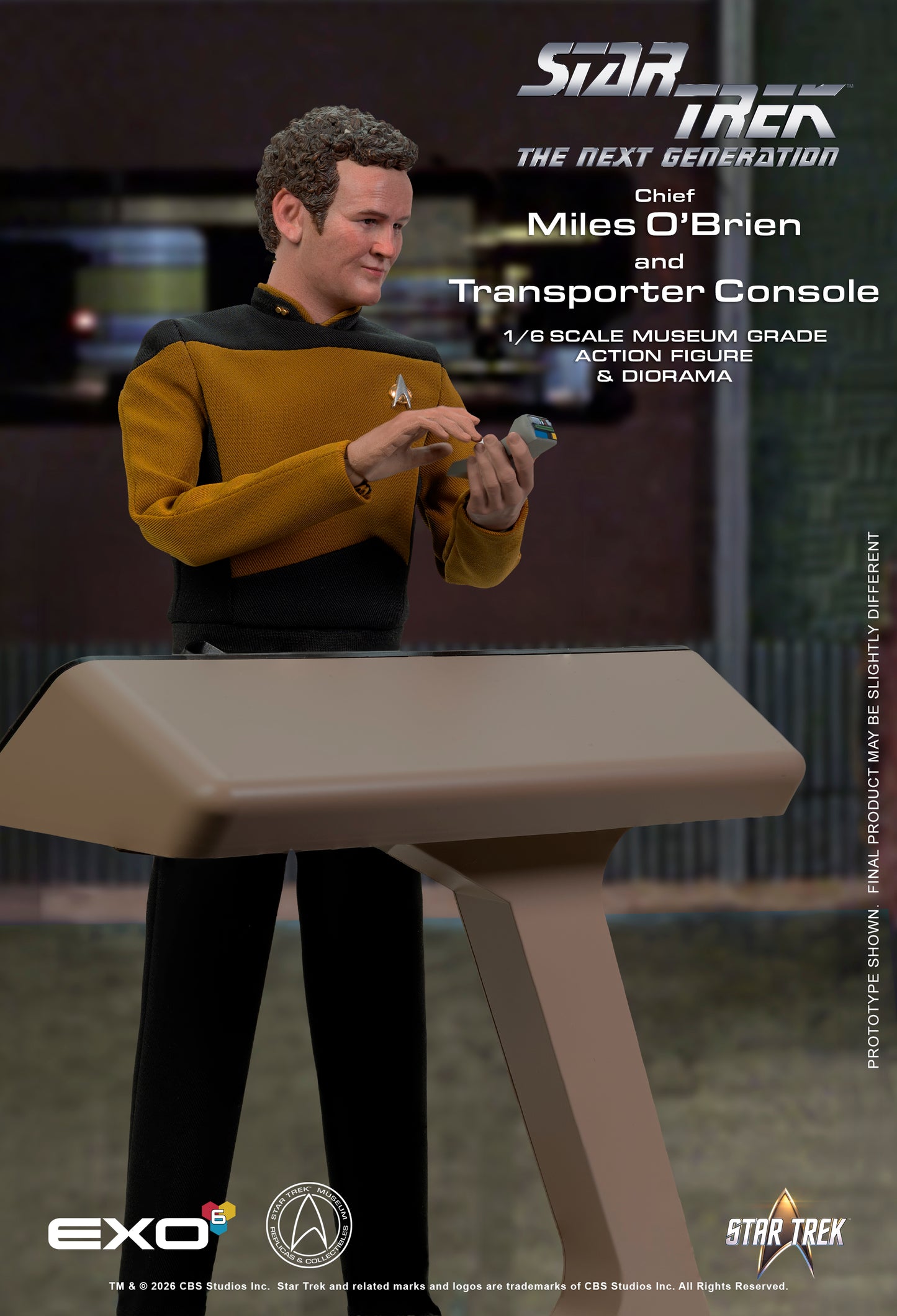 Star Trek: The Next Generation Chief Miles O'Brien & Transporter Console 1/6 Scale Action Figure and Diorama Set - EXO-6 Action Figures