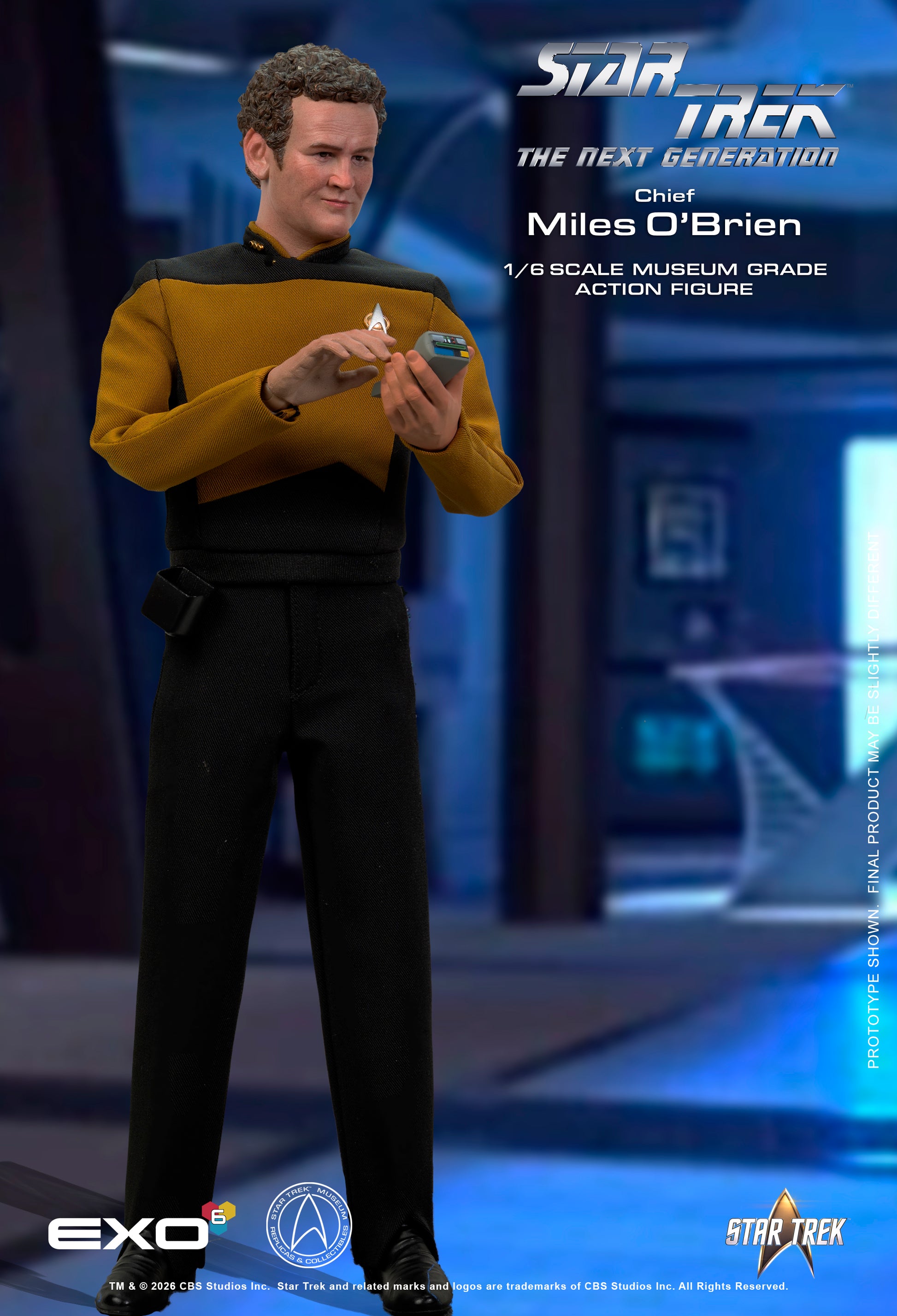 Star Trek: The Next Generation Chief Miles O'Brien (Essential Ver.) 1/6 Scale Action Figure - EXO-6 Action Figures