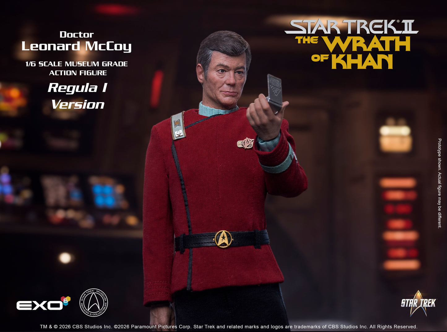 Star Trek: The Wrath of Khan Dr. Leonard McCoy (Regula I Ver.) 1/6 Scale Action Figure - EXO-6 Action Figures