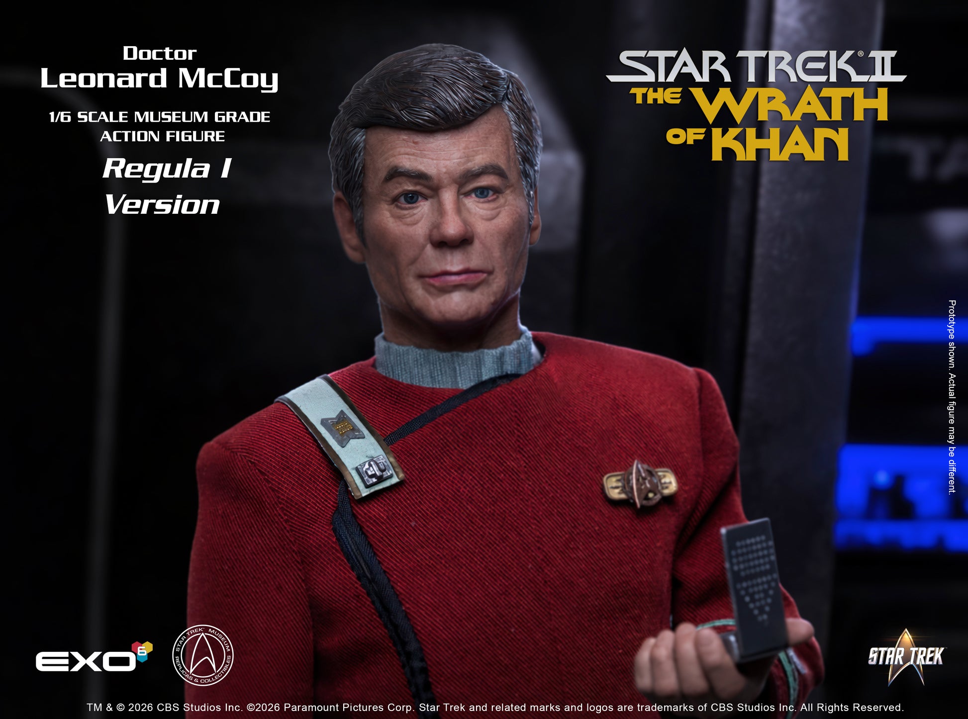 Star Trek: The Wrath of Khan Dr. Leonard McCoy (Regula I Ver.) 1/6 Scale Action Figure - EXO-6 Action Figures