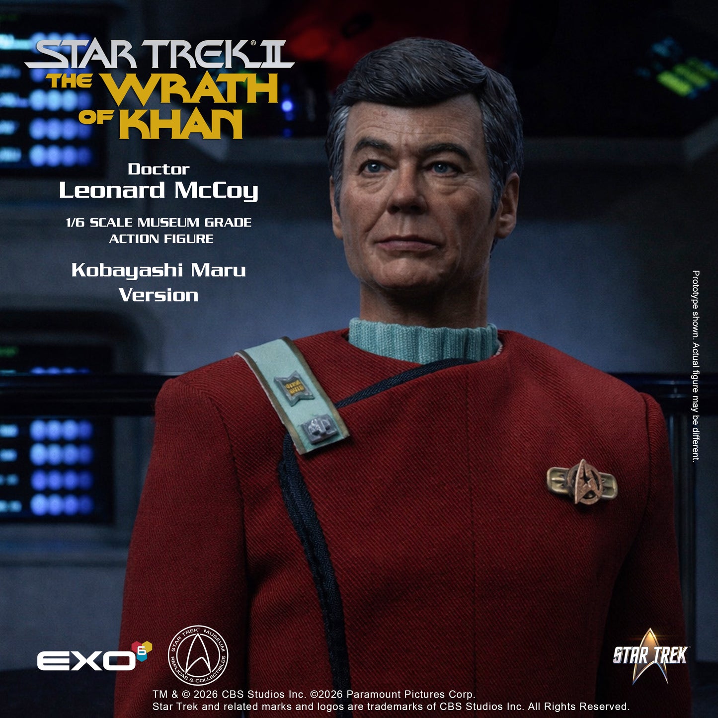 Star Trek: The Wrath of Khan: Dr. Leonard McCoy (Kobayashi Maru Ver.): 1/6 Scale Action Figure - EXO-6 Action Figures