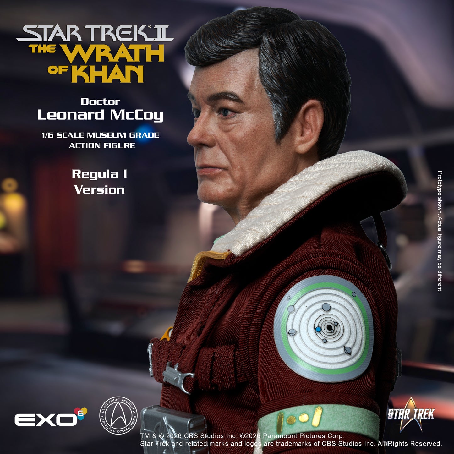 Star Trek: The Wrath of Khan Dr. Leonard McCoy (Regula I Ver.) 1/6 Scale Action Figure - EXO-6 Action Figures