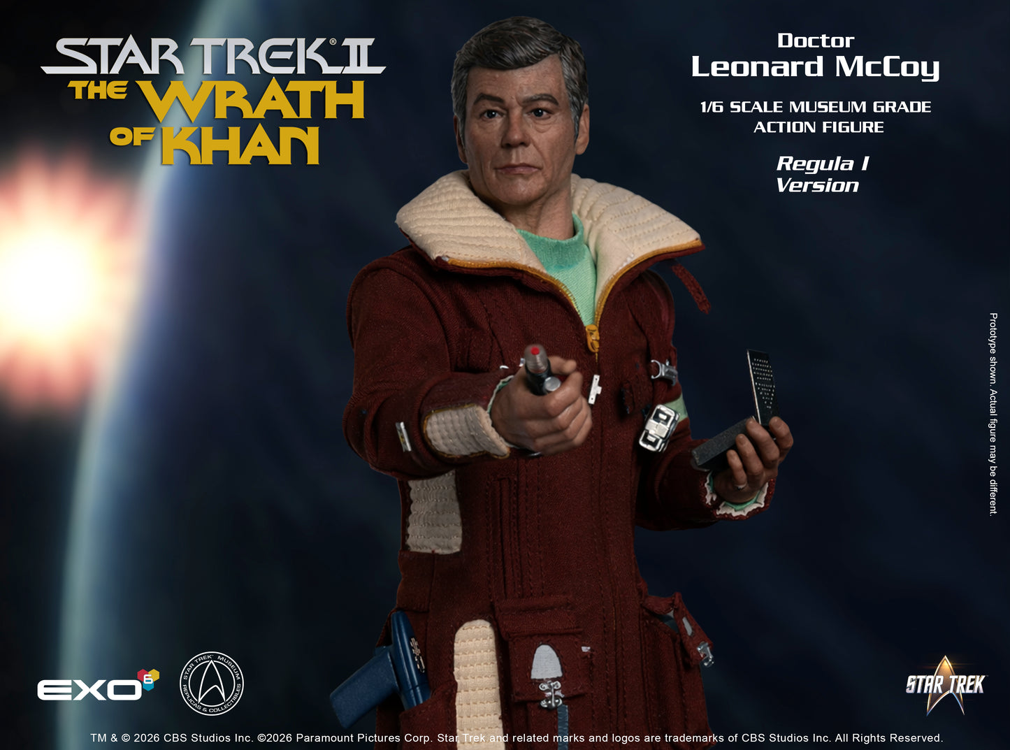 Star Trek: The Wrath of Khan Dr. Leonard McCoy (Regula I Ver.) 1/6 Scale Action Figure - EXO-6 Action Figures