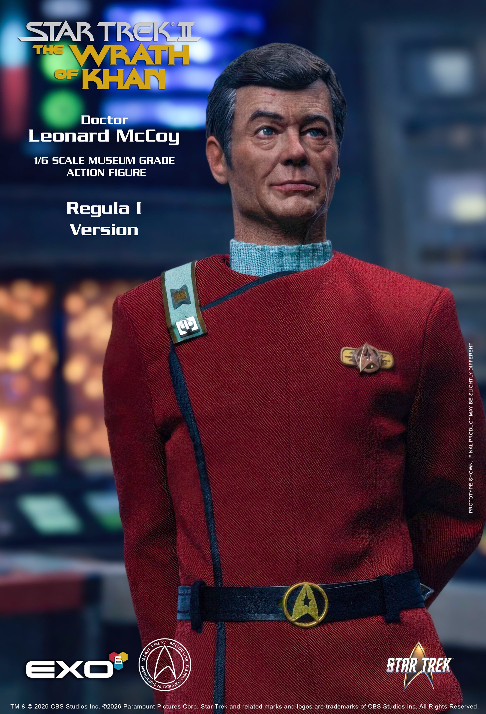 Star Trek: The Wrath of Khan Dr. Leonard McCoy (Regula I Ver.) 1/6 Scale Action Figure - EXO-6 Action Figures
