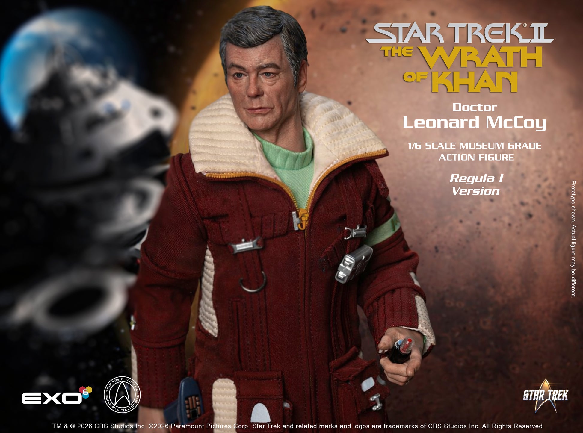 Star Trek: The Wrath of Khan Dr. Leonard McCoy (Regula I Ver.) 1/6 Scale Action Figure - EXO-6 Action Figures