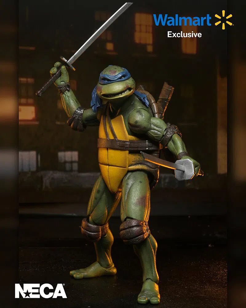 Teenage Mutant Ninja Turtles: 1990 Movie: Rooftop Battle: Shredder vs Leo: 7" Action Figure Set by Neca – Action Figure, [scale], UK stockist Planet Action Figures