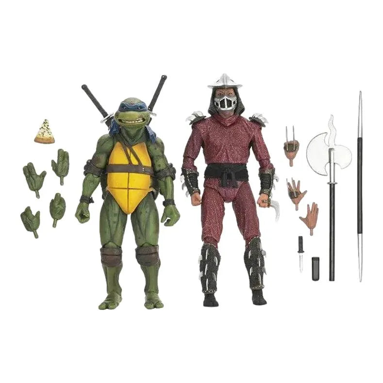 Teenage Mutant Ninja Turtles: 1990 Movie: Rooftop Battle: Shredder vs Leo: 7" Action Figure Set by Neca – Action Figure, [scale], UK stockist Planet Action Figures
