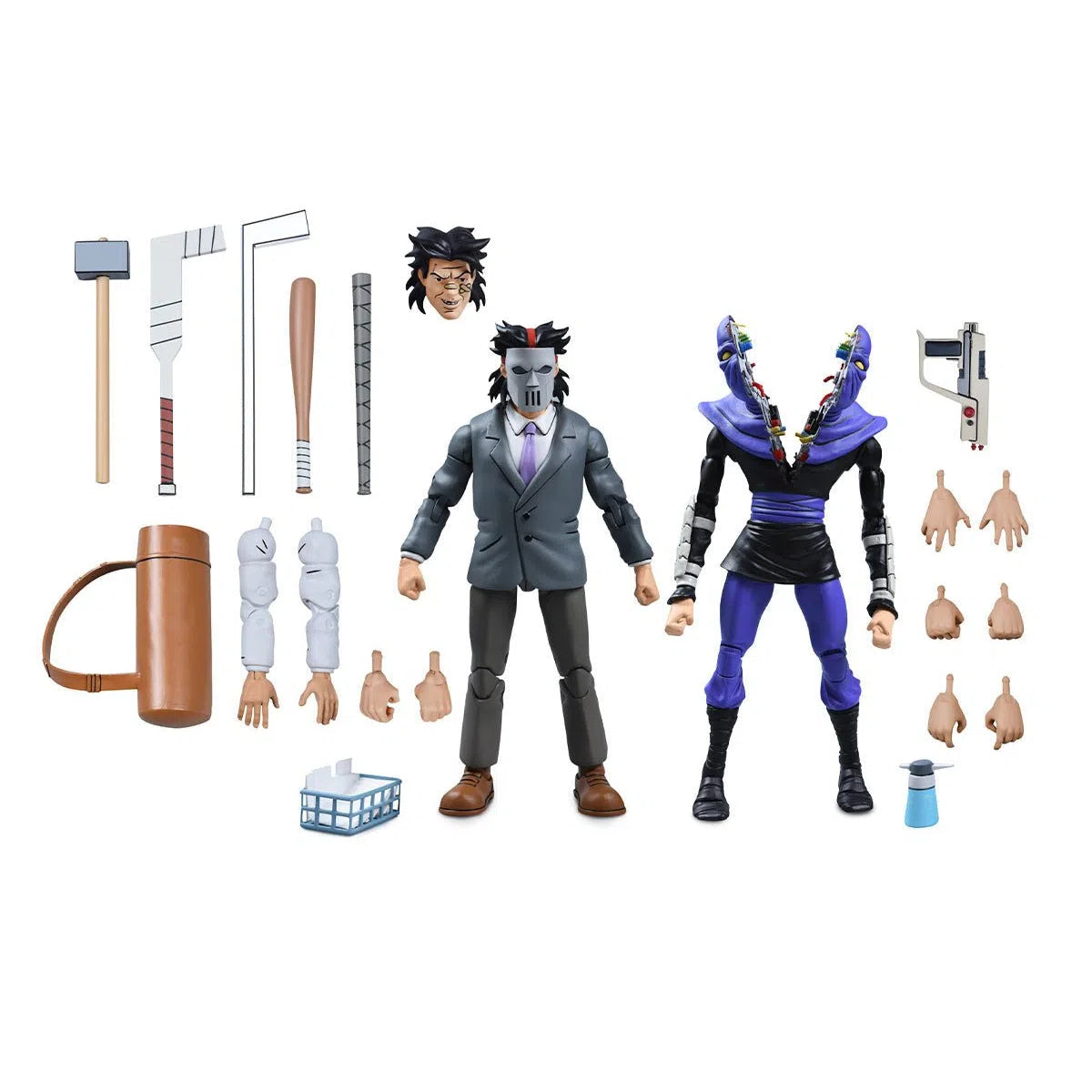 Teenage Mutant Ninja Turtles: Business Suit Casey Jones & Split Foot Soldier: 7 Inch Action Figures 2 Pack Neca