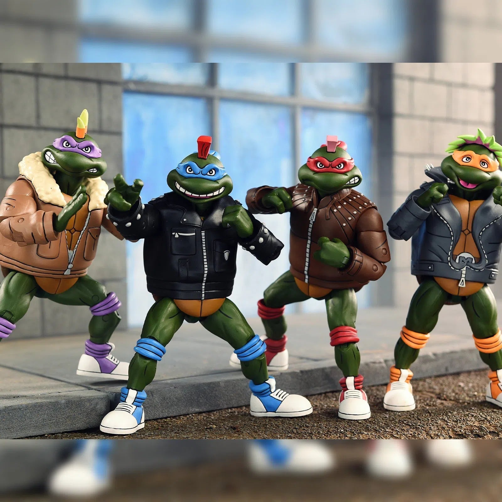 Teenage Mutant Ninja Turtles: Cartoon: Punk Turtles: 7 Inch Action Figures: 4 Pack Neca