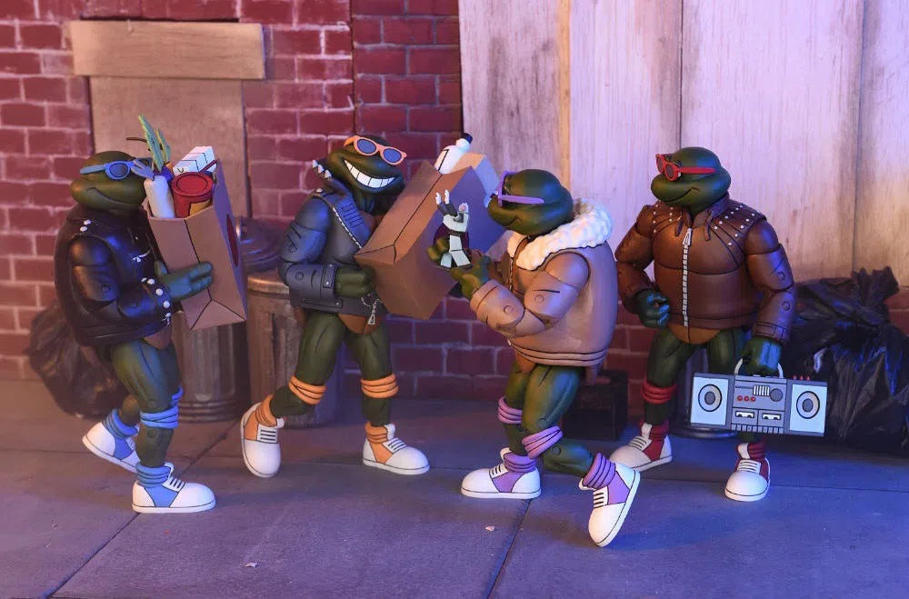 Teenage Mutant Ninja Turtles: Cartoon: Punk Turtles: 7 Inch Action Figures: 4 Pack Neca