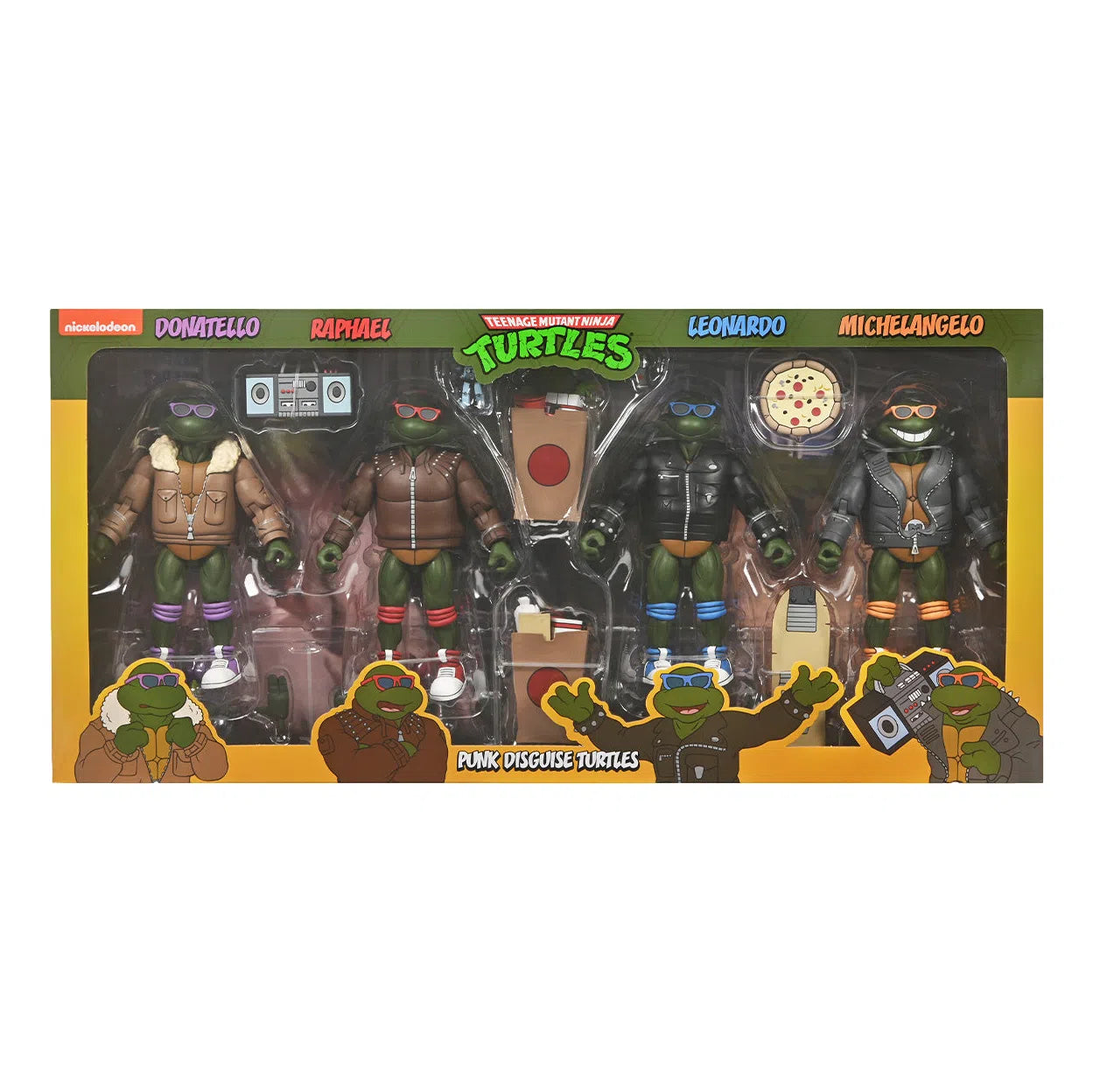 Teenage Mutant Ninja Turtles: Cartoon: Punk Turtles: 7 Inch Action Figures: 4 Pack Neca