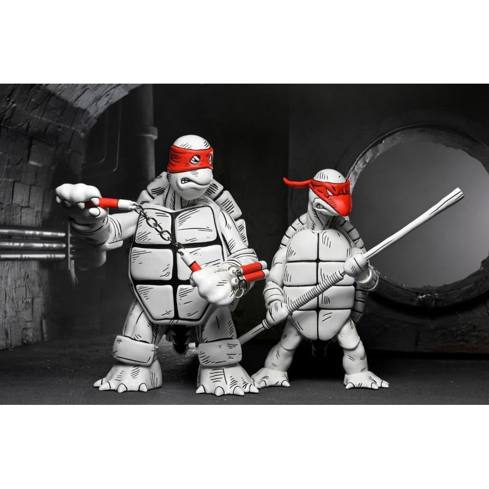 Teenage Mutant Ninja Turtles: (Mirage Comics): First Turtles: (Black & White): Two-Pack: 7" Action Figure Neca