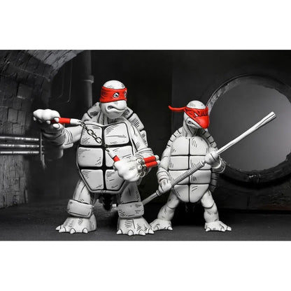 Teenage Mutant Ninja Turtles: (Mirage Comics): First Turtles: (Black & White): Two-Pack: 7" Action Figure - Neca Action Figure