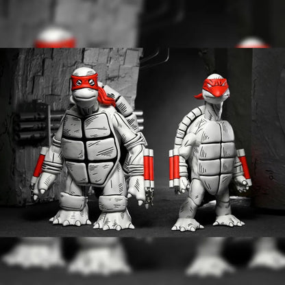 Teenage Mutant Ninja Turtles: (Mirage Comics): First Turtles: (Black & White): Two-Pack: 7" Action Figure - Neca Action Figure