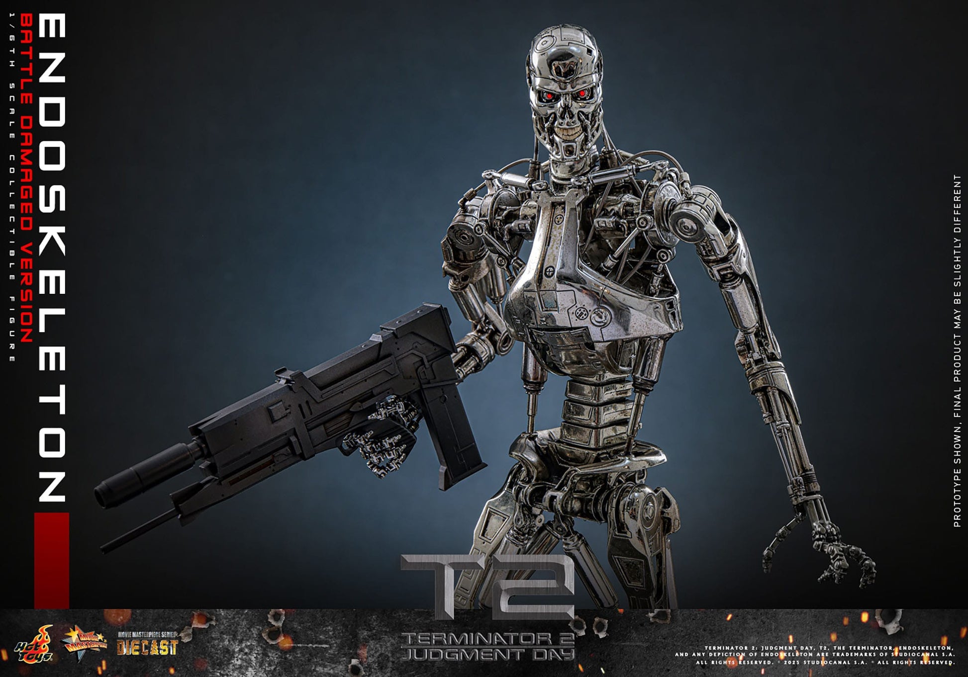 Terminator 2: Judgement: Endoskeleton (Battle Damaged Ver.): 1/6th - Hot Toys Action Figures