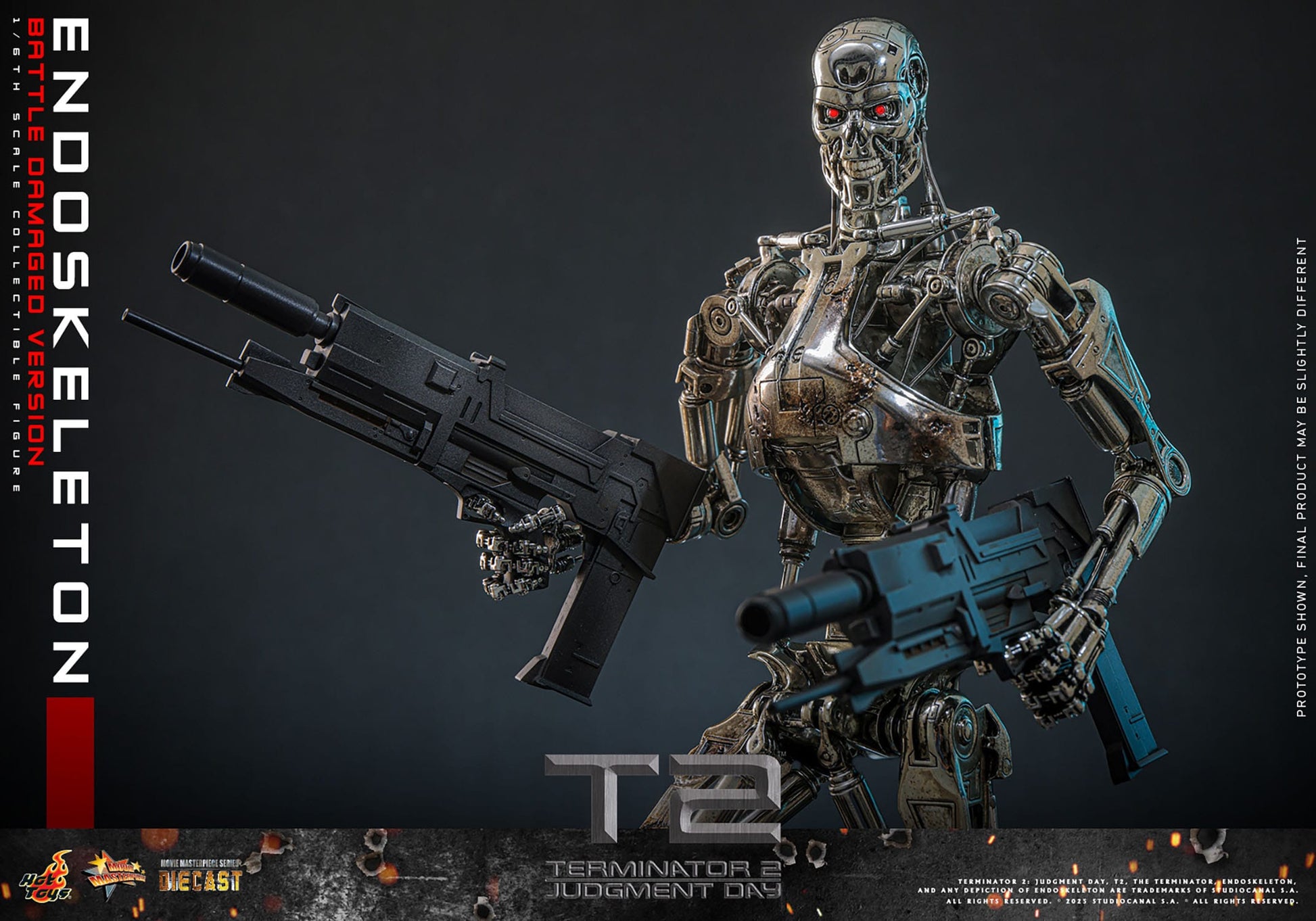 Terminator 2: Judgement: Endoskeleton (Battle Damaged Ver.): 1/6th - Hot Toys Action Figures