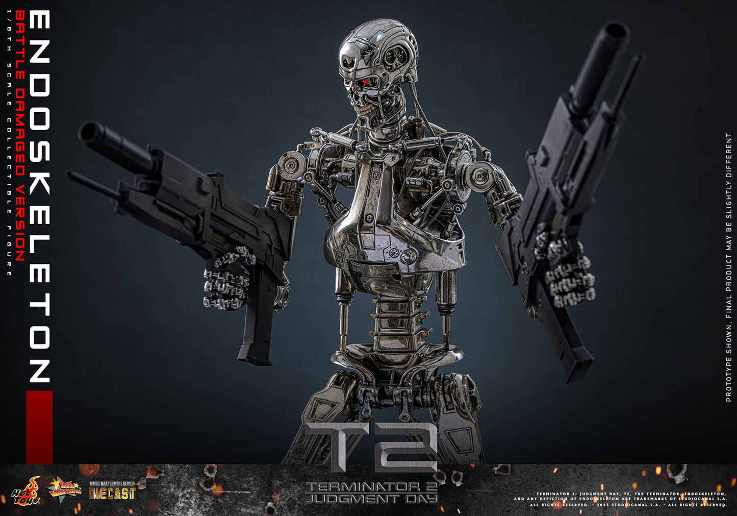 Terminator 2: Judgement: Endoskeleton (Battle Damaged Ver.): 1/6th - Hot Toys Action Figures